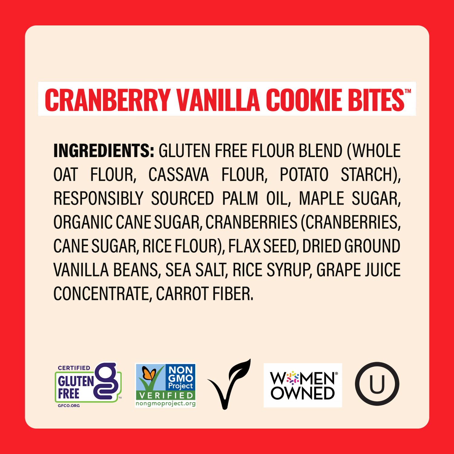 Every Body Eat Cranberry Vanilla Cookie Bites, 1.1 Oz, Total Qty 20 - Image 6