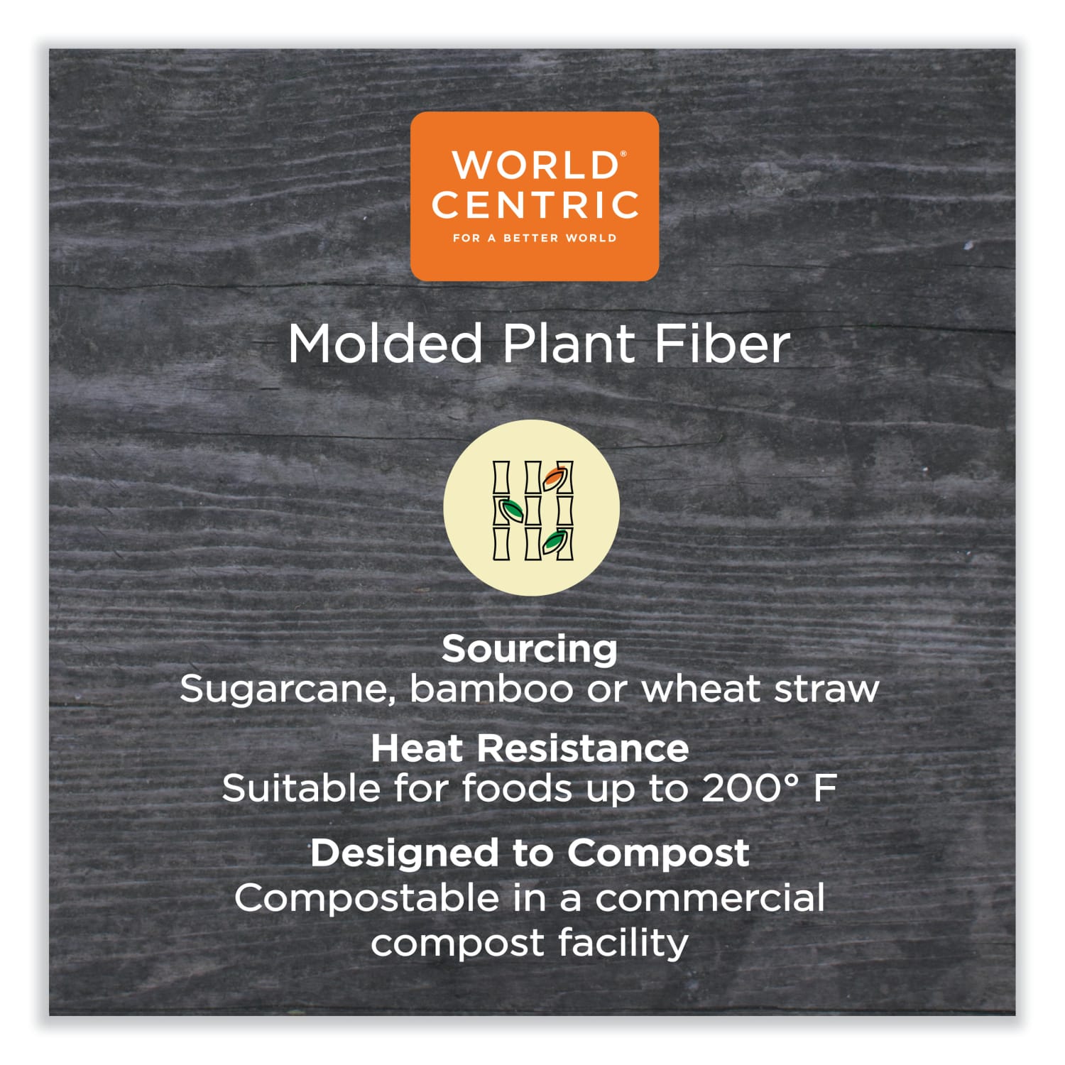 World Centric Fiber Trays, 5-3/4in x 8-1/4in x 5/8in, Natural Paper, Pack Of 500 Trays - Image 3