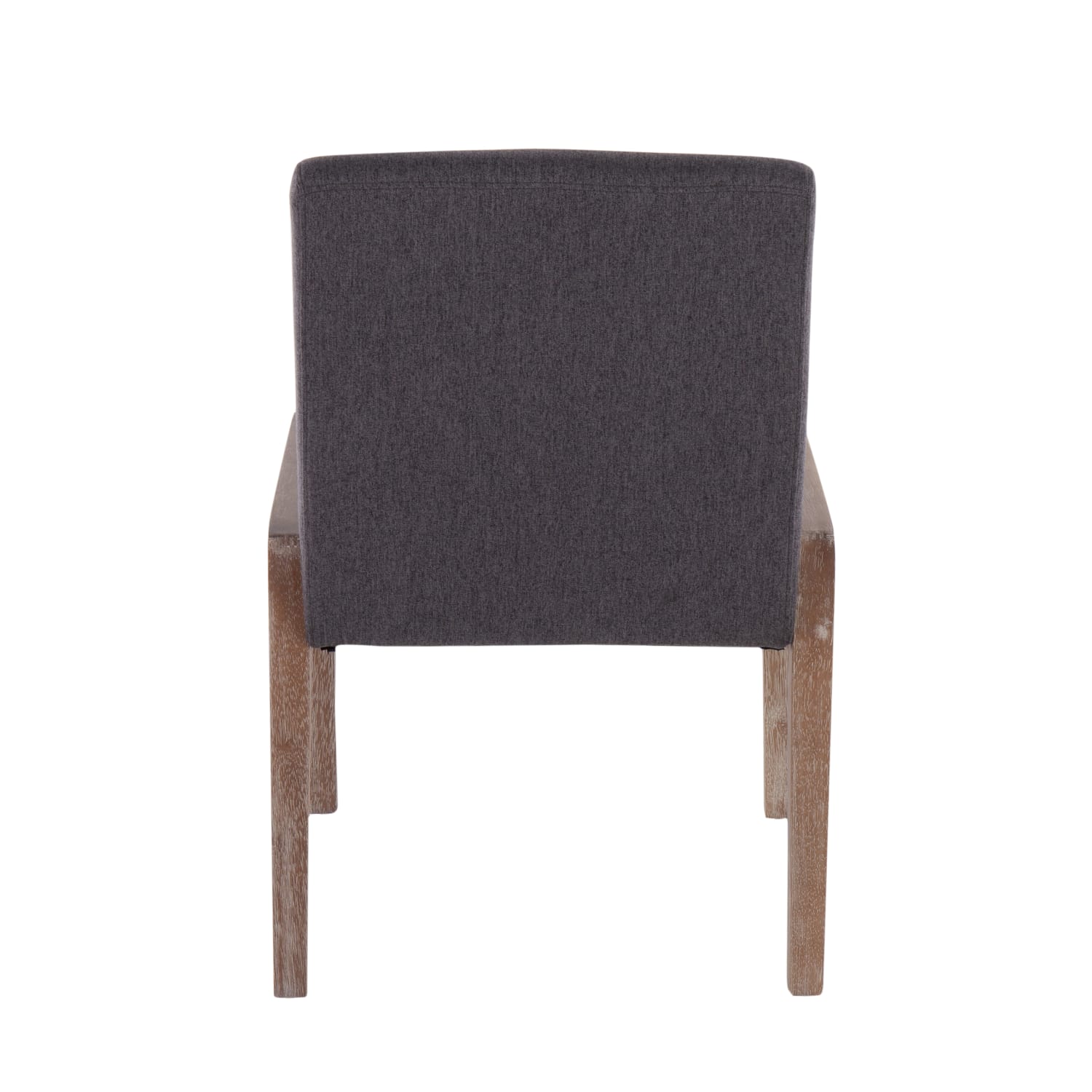 LumiSource Carmen Contemporary Dining Chairs White WashedGray Fabric Set Of 2 Chairs PopularChairscom