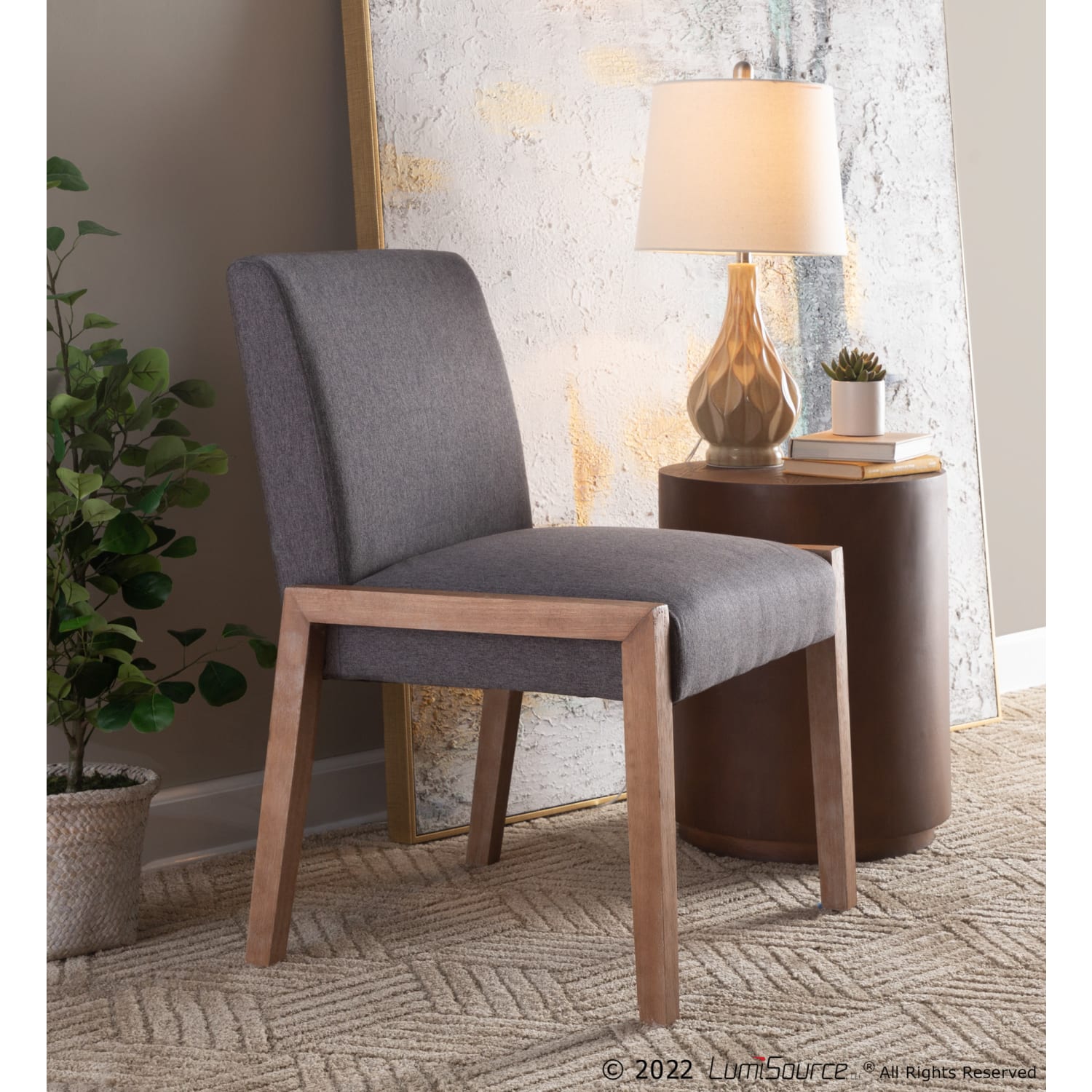 LumiSource Carmen Contemporary Dining Chairs White WashedGray Fabric Set Of 2 Chairs PopularChairscom LumiSource Carmen Contemporary Dining Chairs White WashedGray Fabric Set Of 2 Chairs PopularChairscom