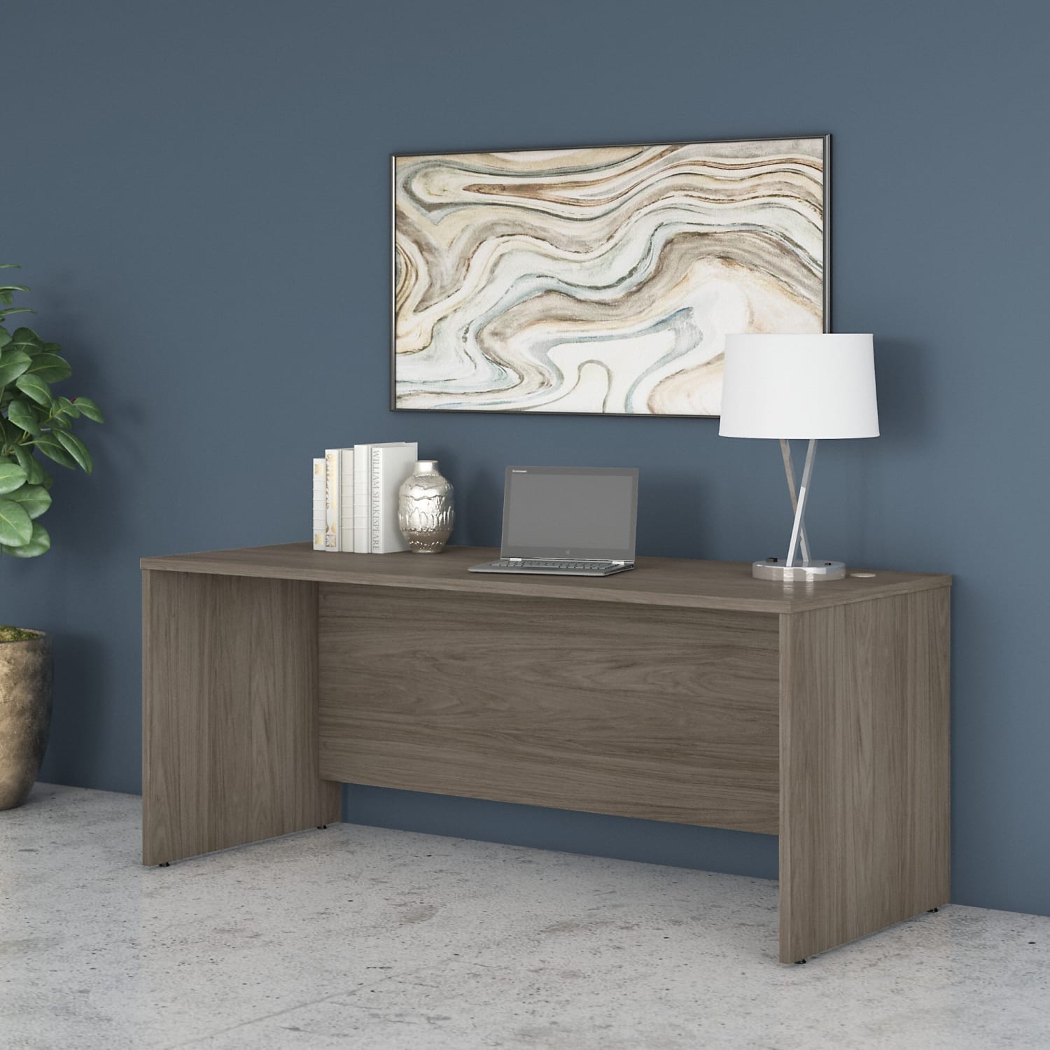 Bush Business Furniture Studio C Office 72inW Computer Desk, Modern Hickory, Standard Delivery - Image 3