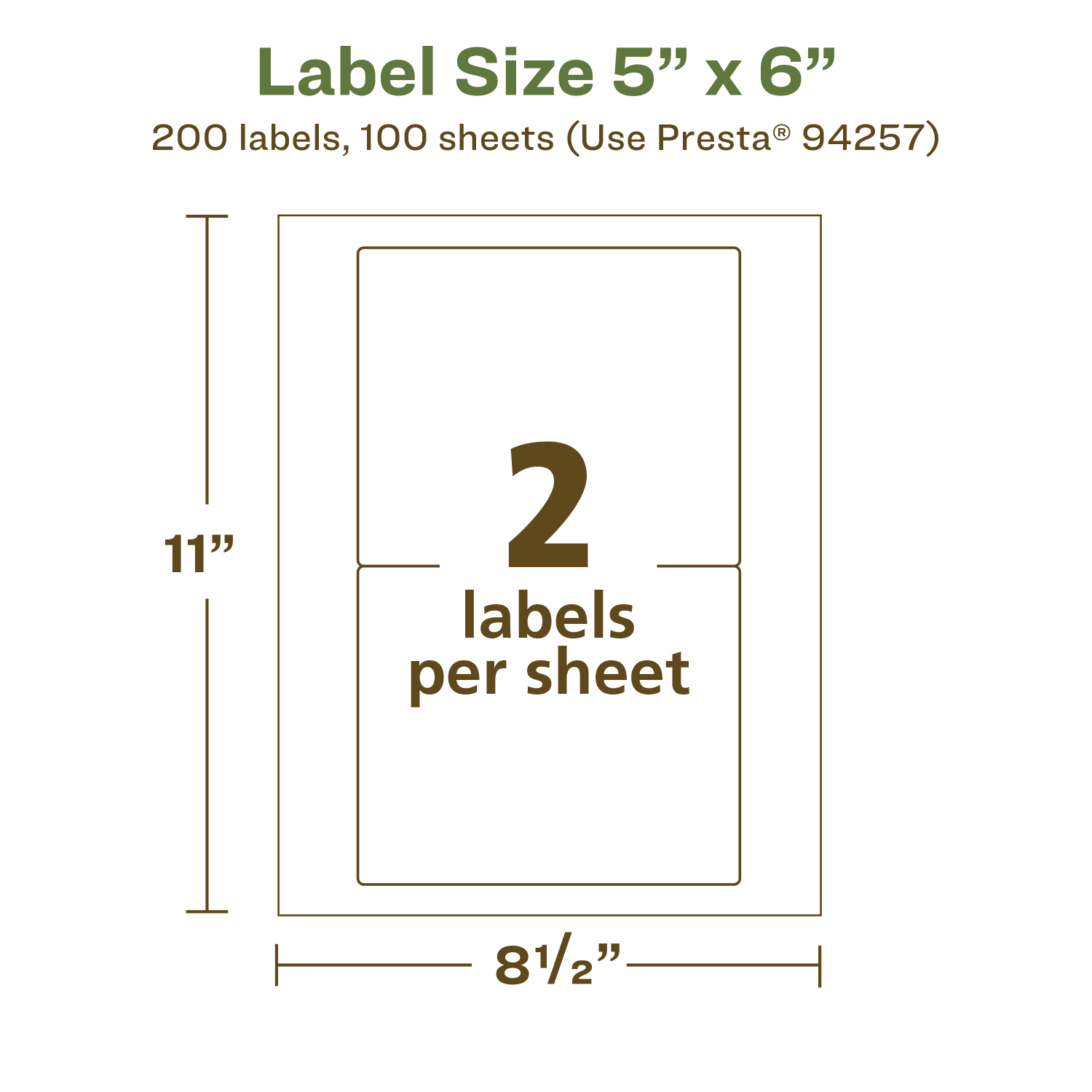 Avery Recycled Paper Labels, 94257-EWMP100, Rectangle, 5in x 6in, White, Pack Of 200 - Image 6