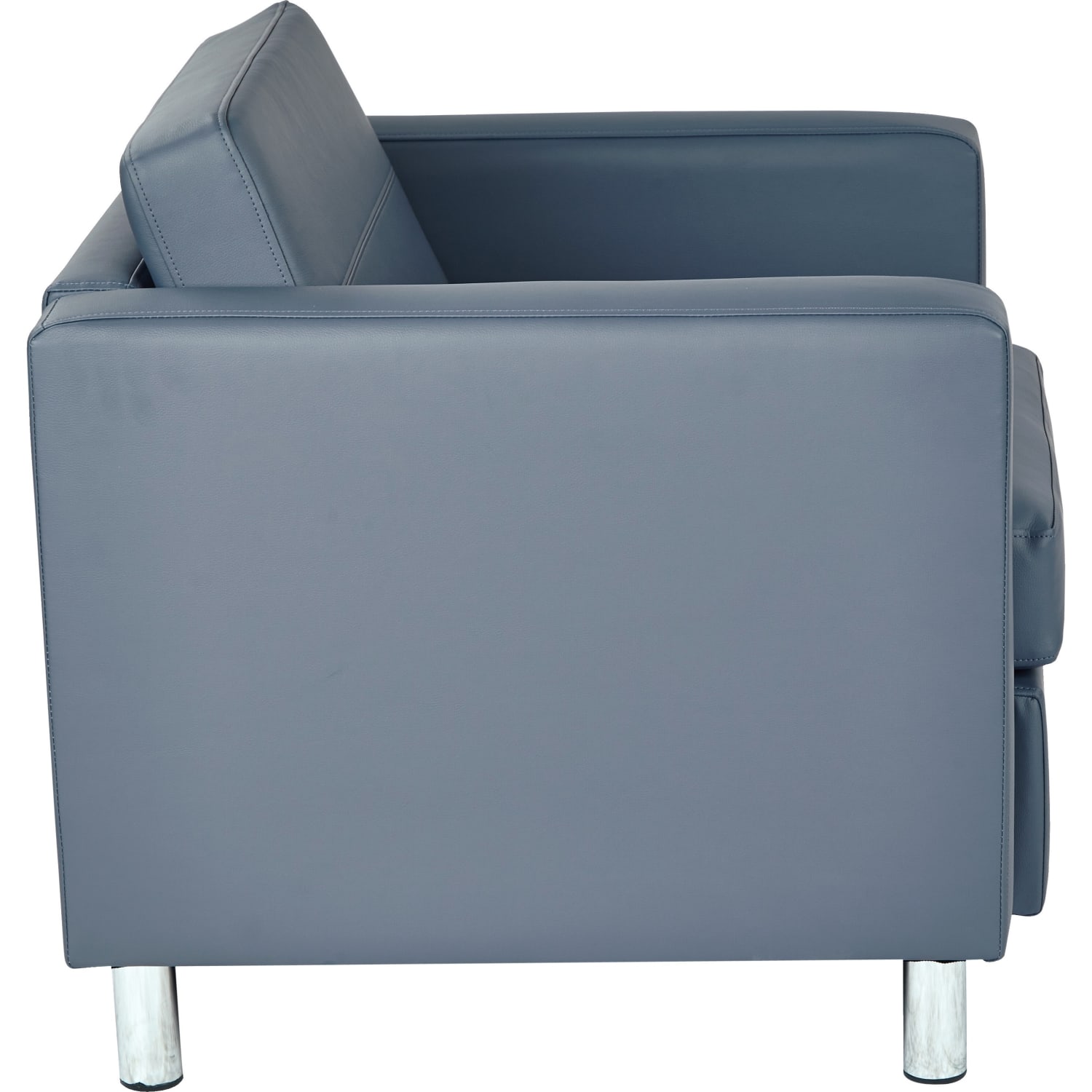 Office Star Ave Six Pacific Faux Leather Arm Chair Blue PopularChairscom