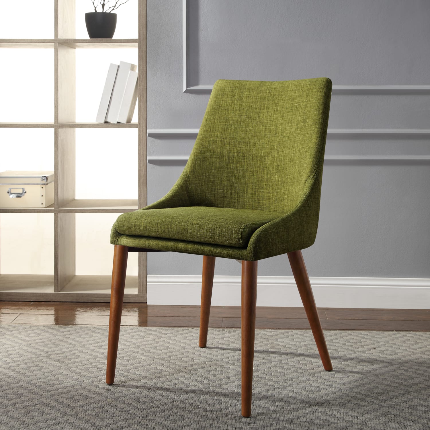 Office Star Palmer Fabric Dining Accent Chairs Green Pack Of 2 Chairs PopularChairscom