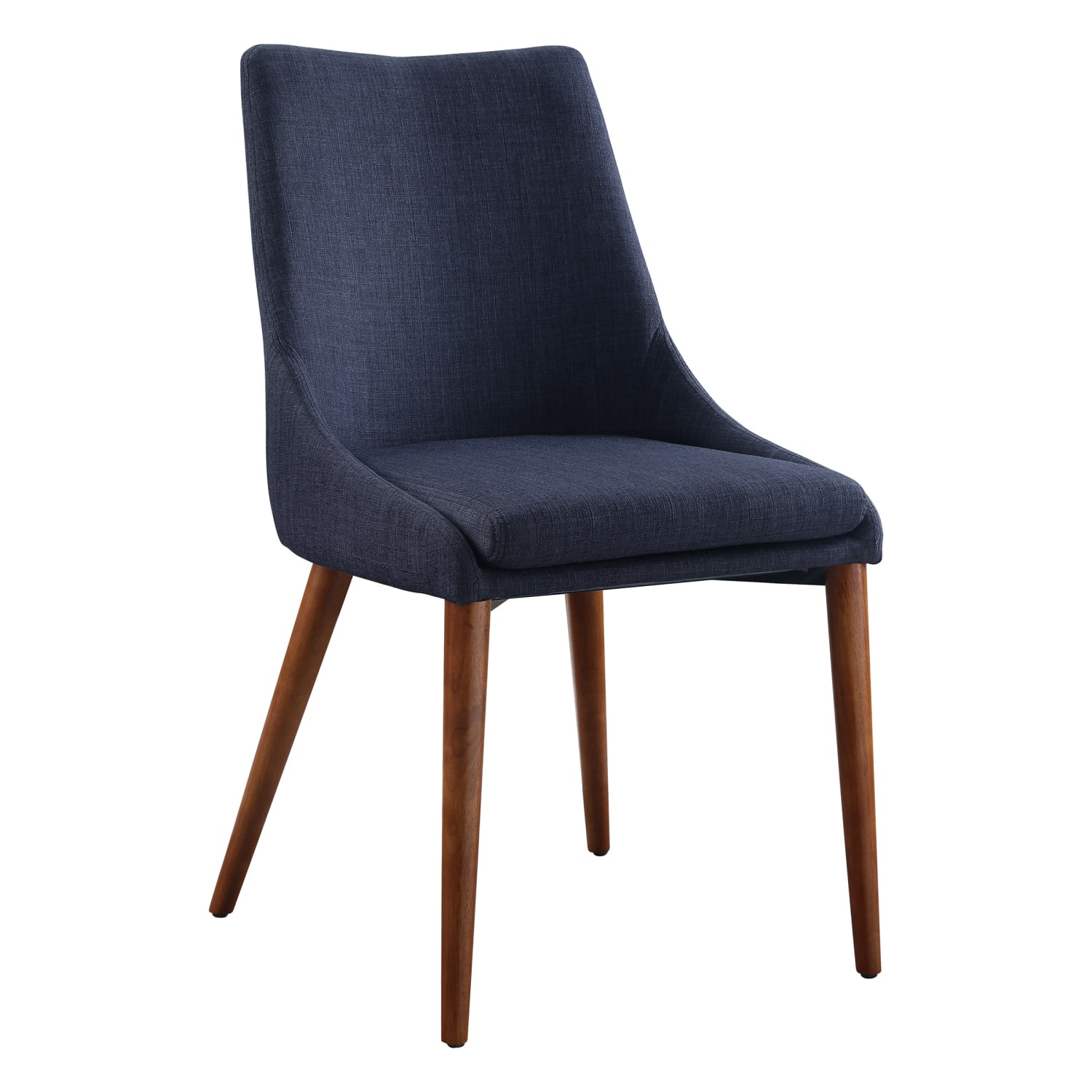 Office Star Palmer Fabric Dining Accent Chairs, Navy, Pack Of 2 Chairs