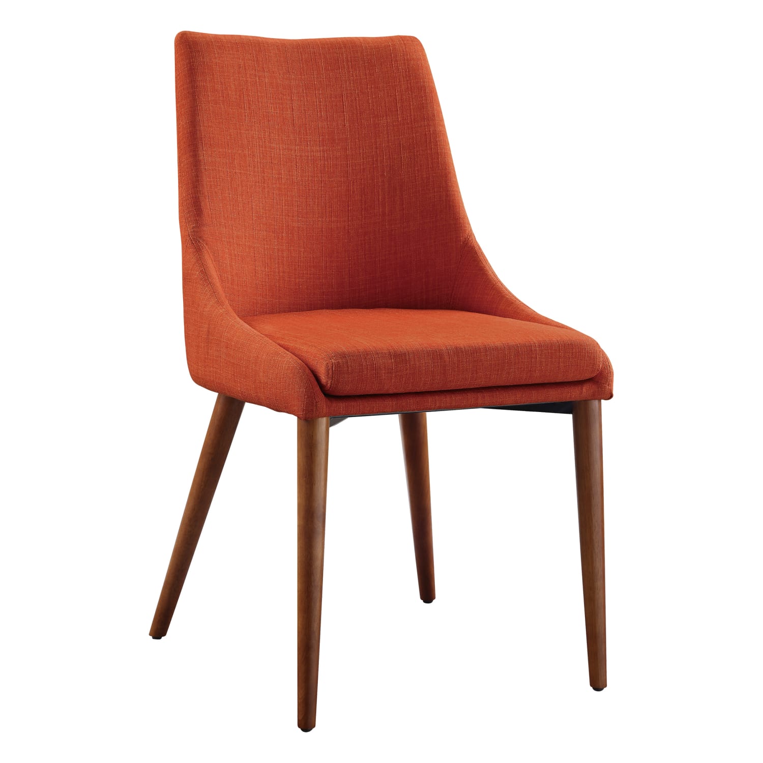 Office Star Palmer Fabric Dining Accent Chairs, Tangerine, Pack Of 2 Chairs