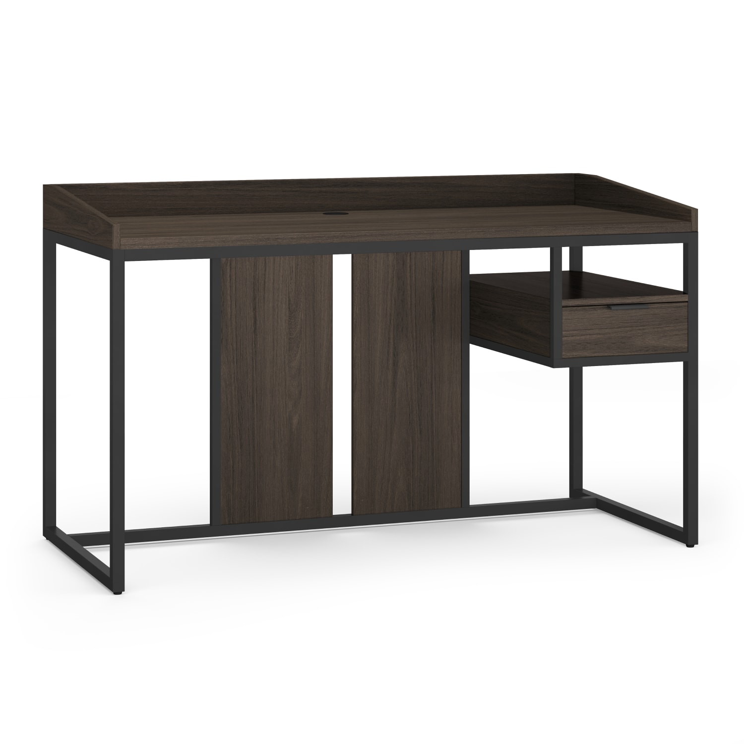 Elle Decor Lemont 52inW Executive Computer Desk, Natural Alder - Image 6