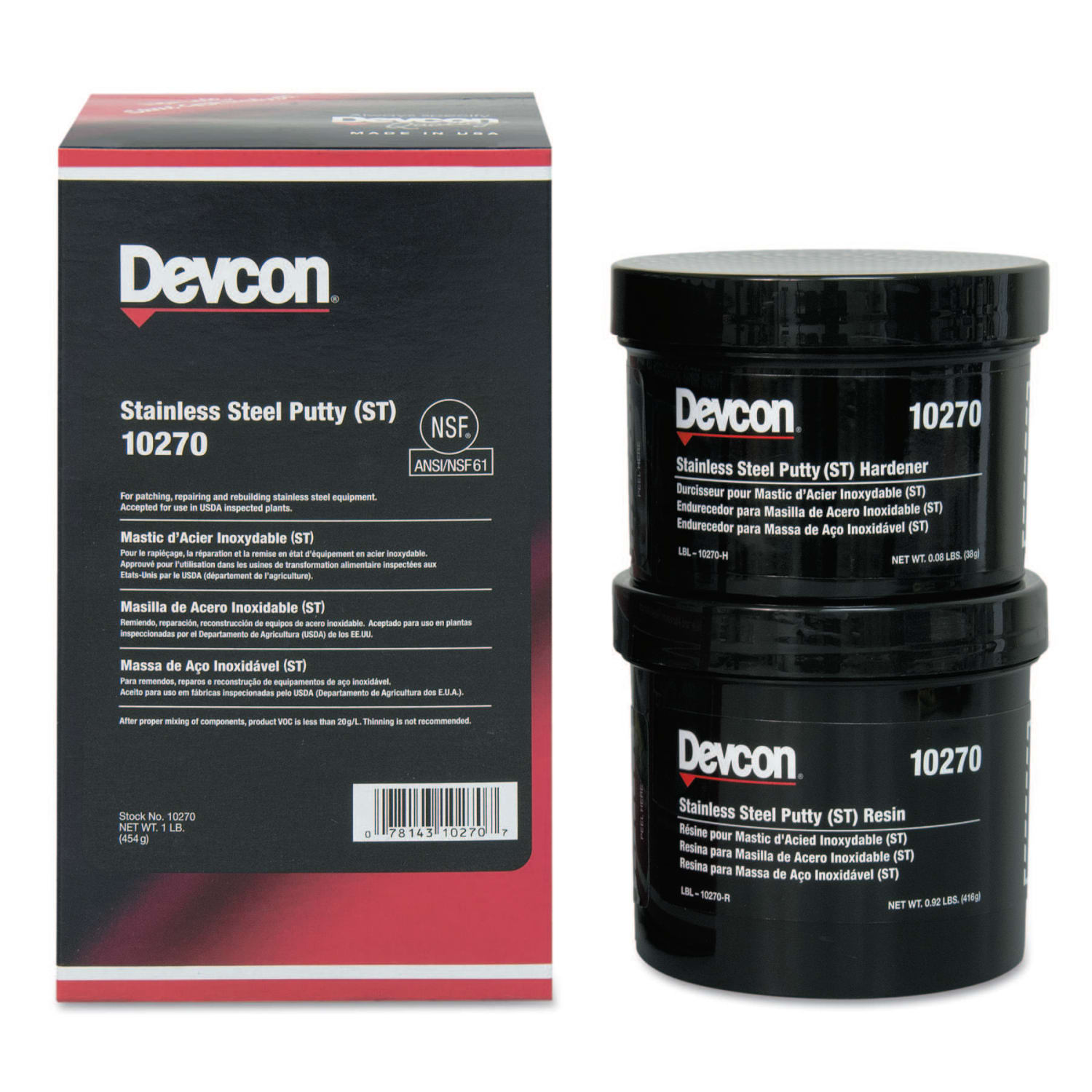 Devcon Stainless Steel Putty (ST), 1 lb Can - Image 3