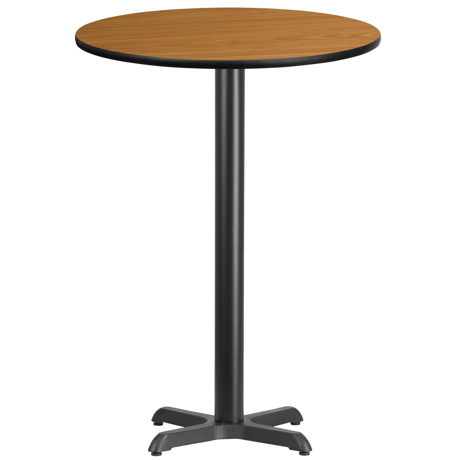 Flash Furniture Round Bar-Height Table With X-Style Base, 43-3/16inH x 30inW x 30inD, Natural - Image 3