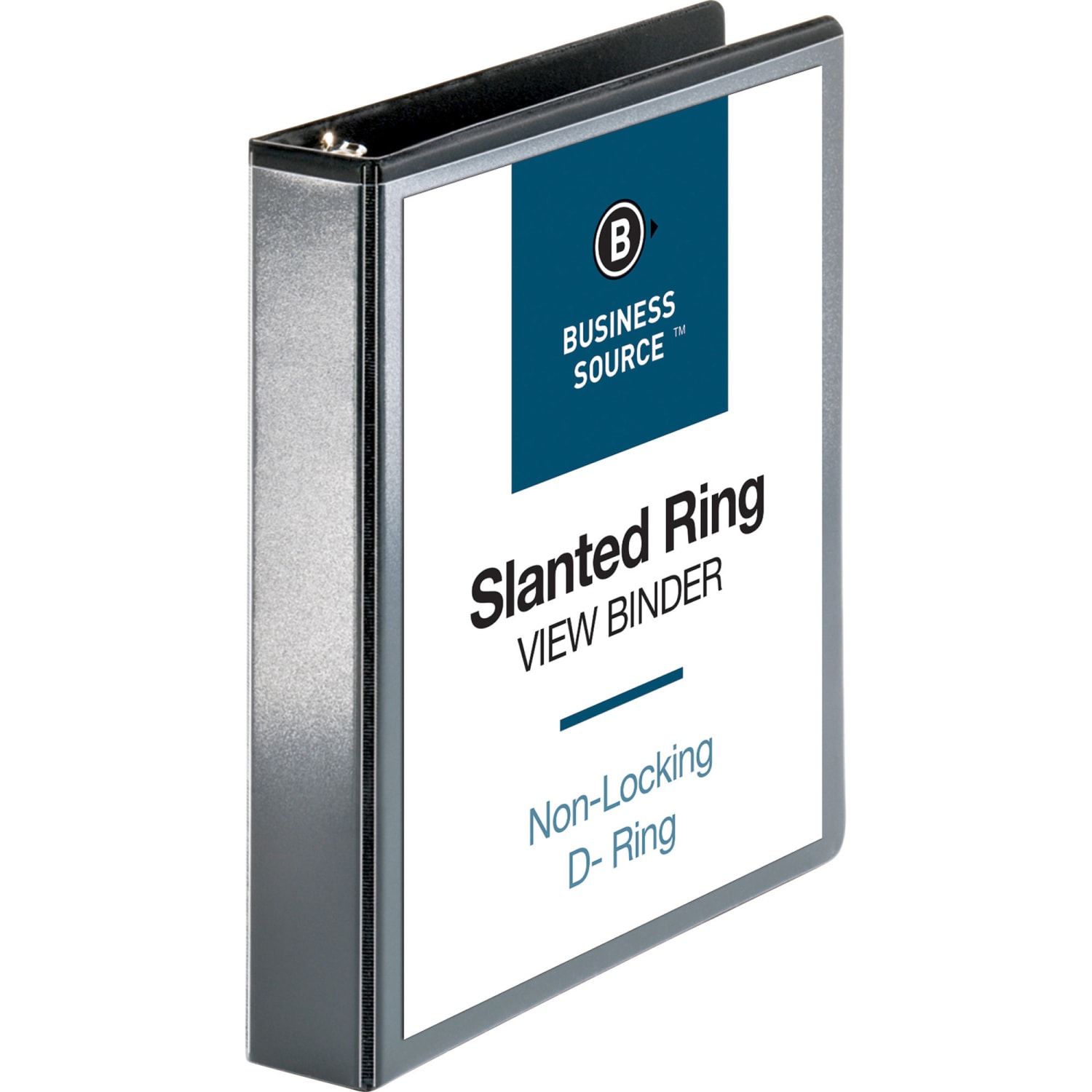 Business Source Basic View 3-Ring Binder, 1 1/2in D-Rings, Black - Image 6