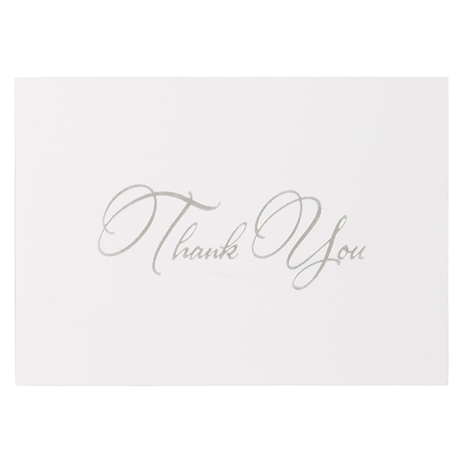 JAM Paper Thank You Card Set, Silver Stardream with Silver Script, Set Of 25 Cards And 25 Envelopes - Image 3