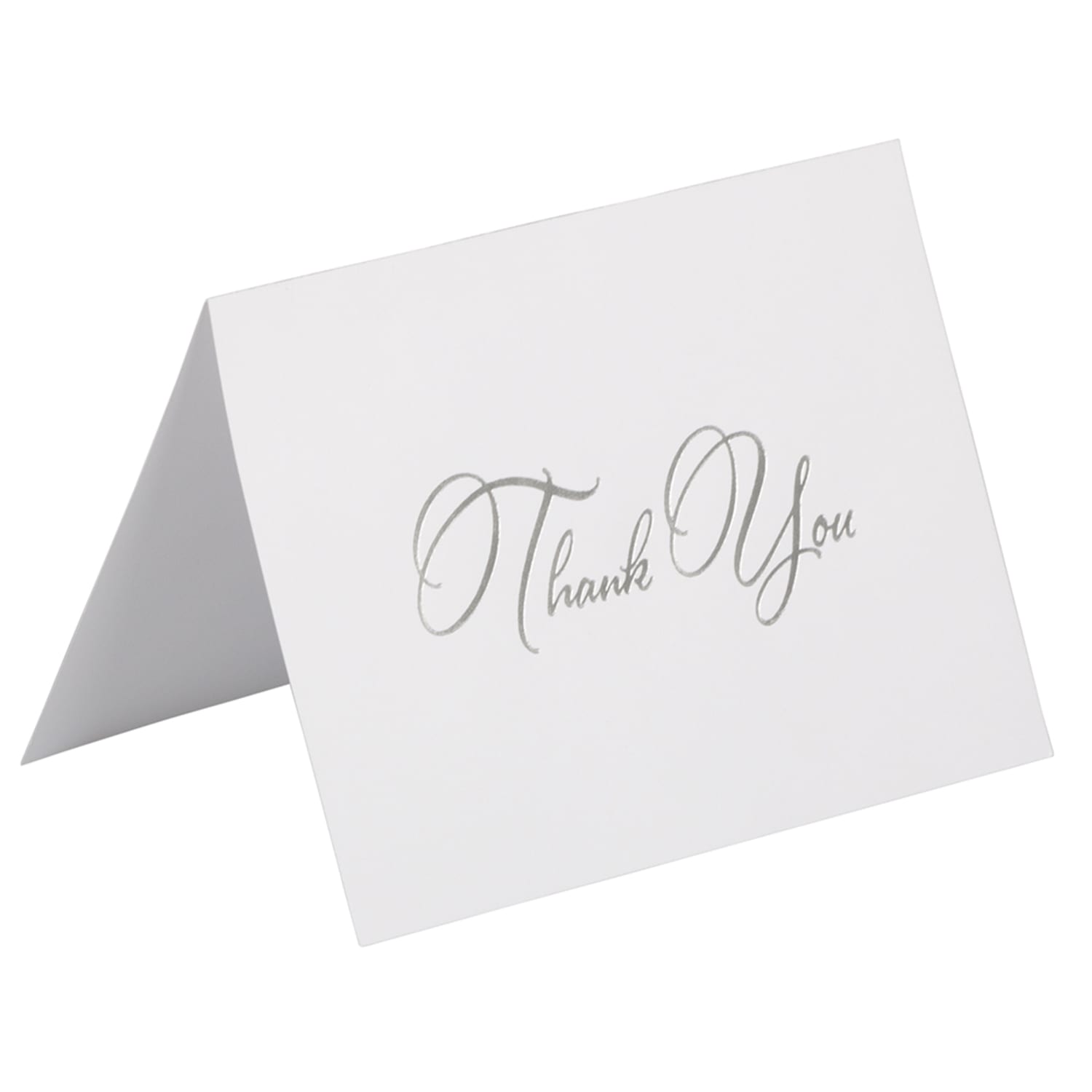 JAM Paper Thank You Card Set, Silver Stardream with Silver Script, Set Of 25 Cards And 25 Envelopes - Image 4