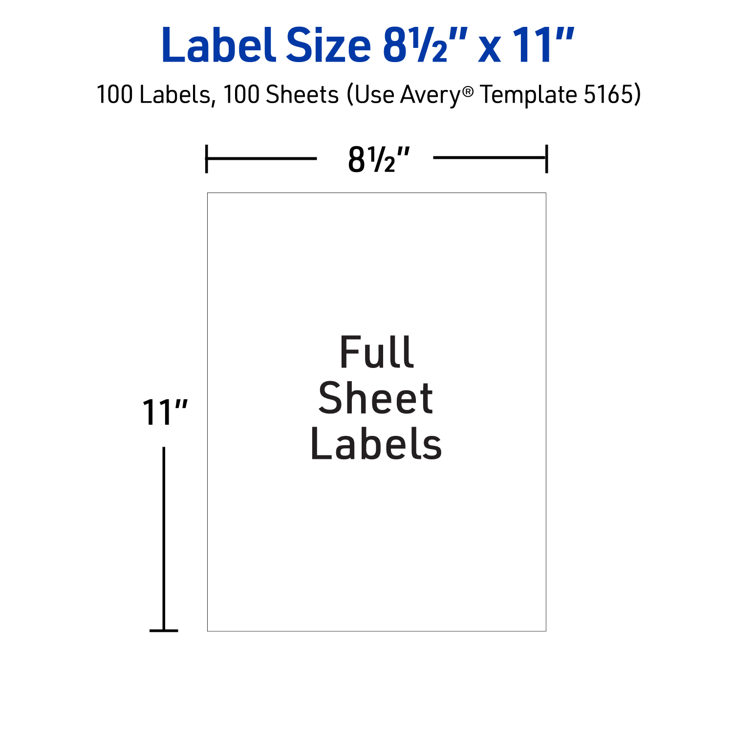 Avery Permanent Full-Sheet Labels, 5165, Laser, 8 1/2in x 11in, White, Box Of 100 - Image 6
