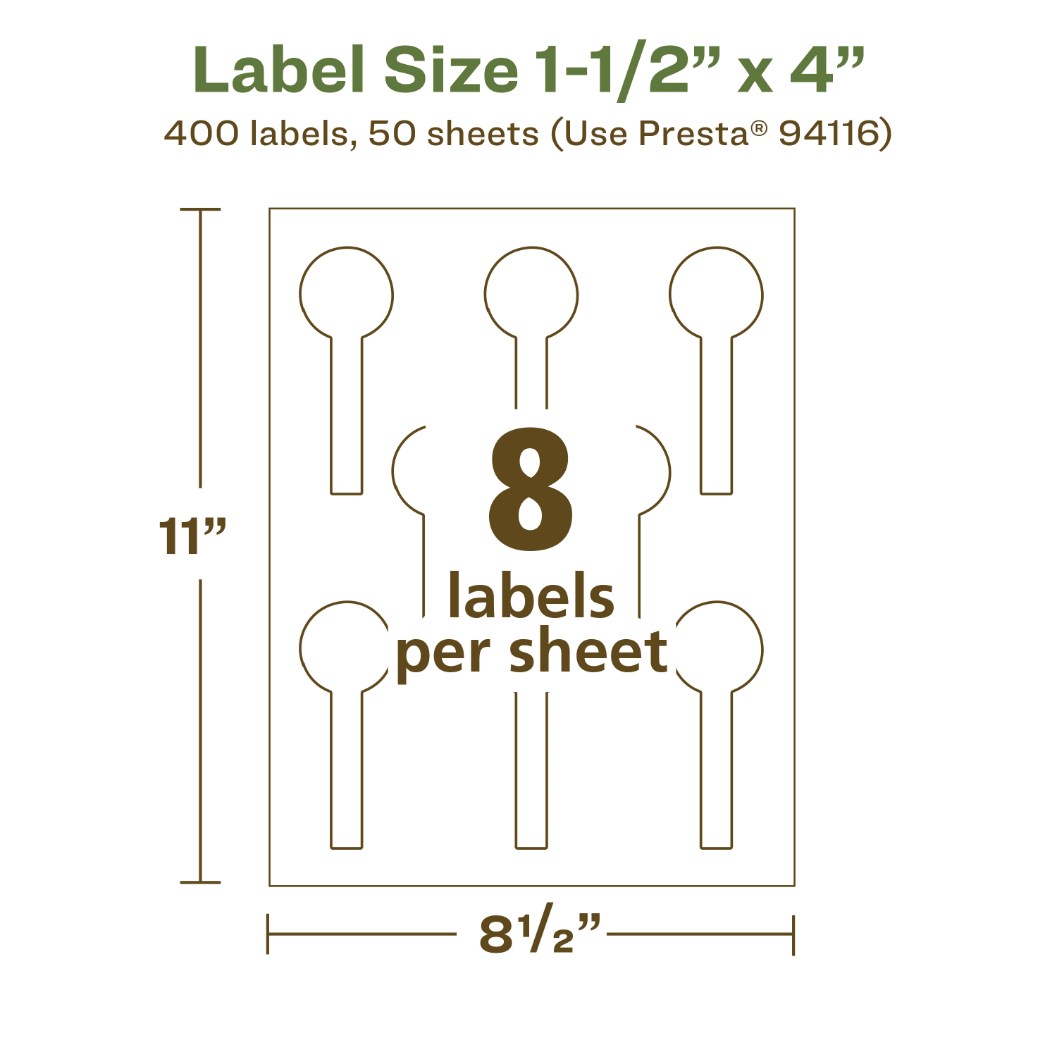 Avery Recycled Paper Labels, 94116-EWMP50, Lollipop, 1-1/2in x 4in, White, Pack Of 400 - Image 6