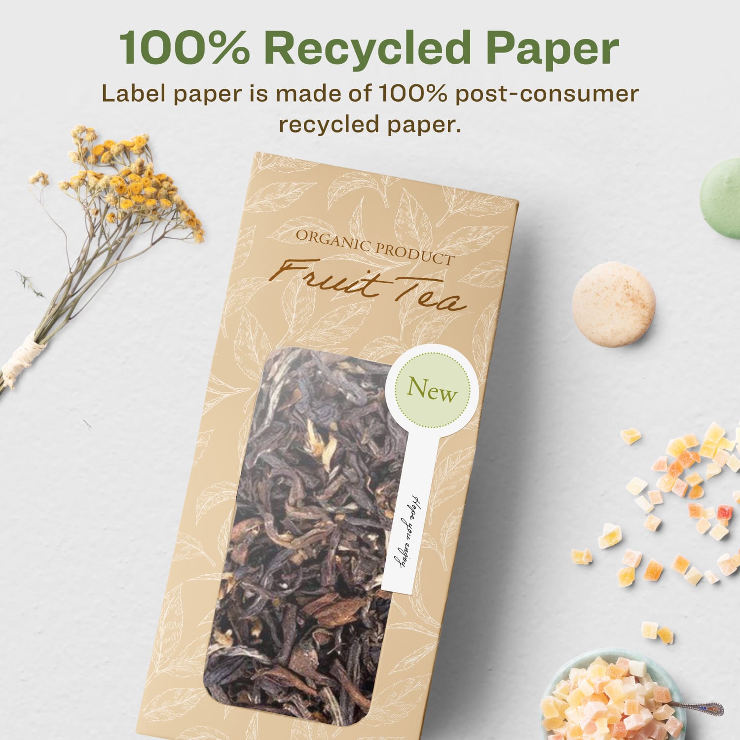 Avery Recycled Paper Labels, 94116-EWMP100, Lollipop, 1-1/2in x 4in, White, Pack Of 800 - Image 3