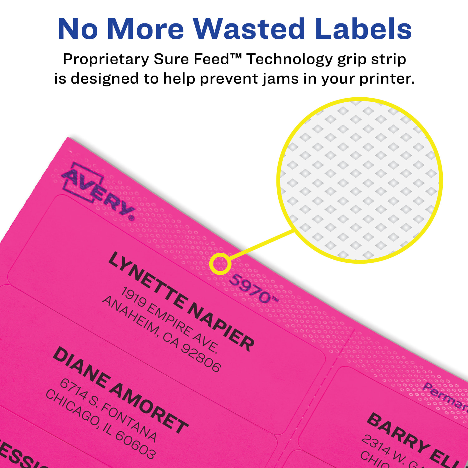 Avery High-Visibility Permanent Laser ID Labels, 5971, 1in x 2 5/8in, Neon Green, Pack Of 750 - Image 4