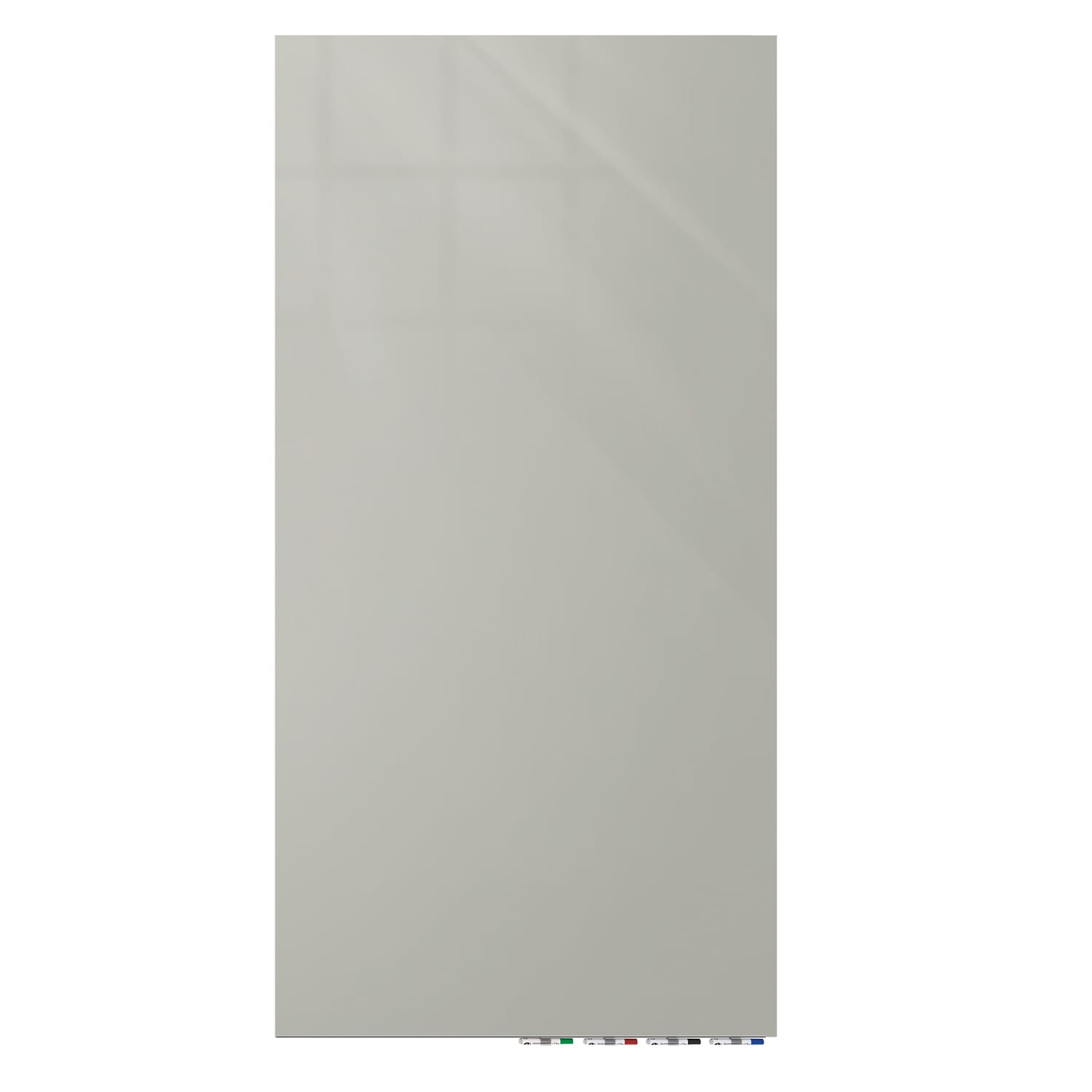 Ghent Aria Low-Profile Magnetic Glass Whiteboard, 48in x 36in, Gray - Image 3