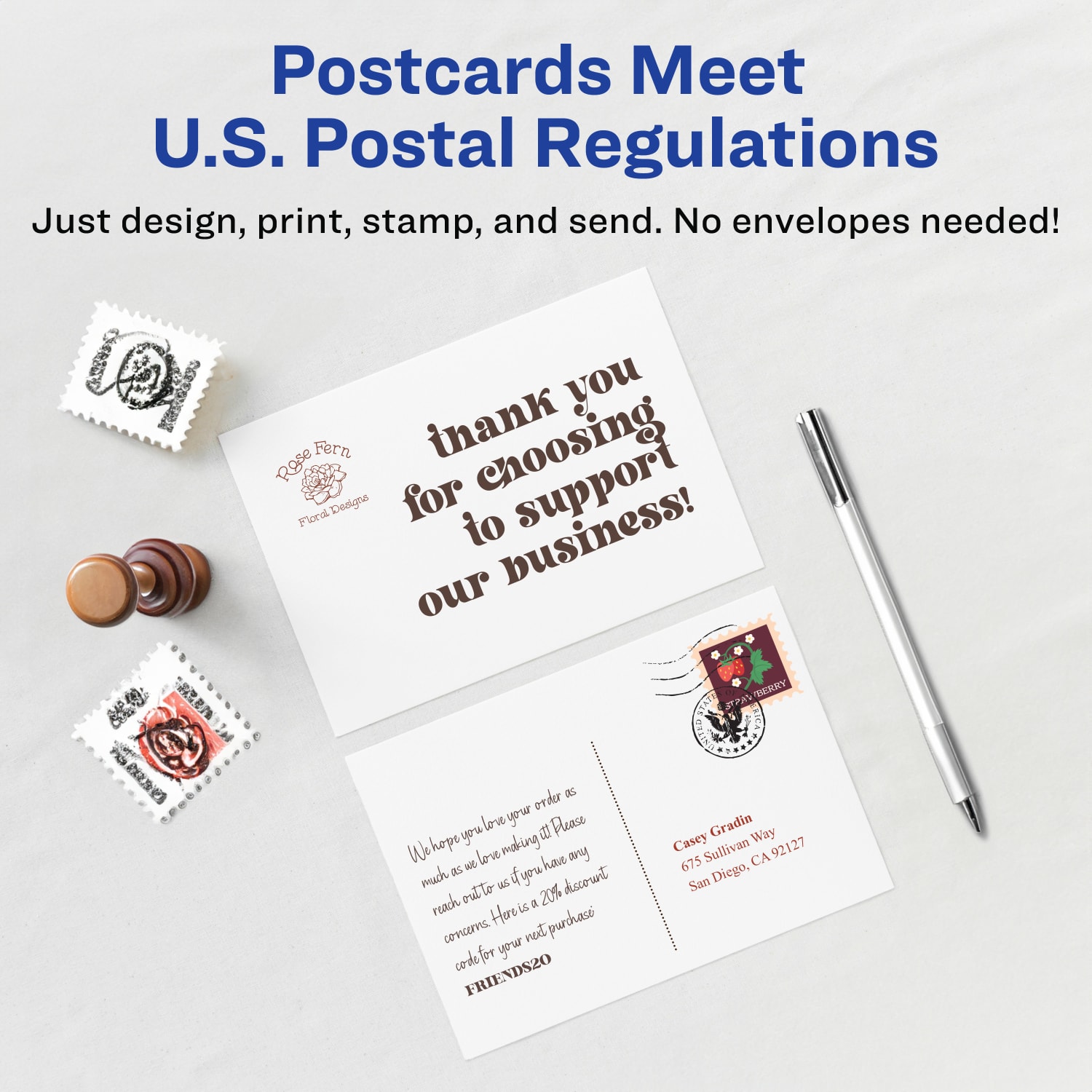 Avery Printable Postcards With Sure Feed Technology, 4in x 6in, White, 100 Blank Postcards - Image 6