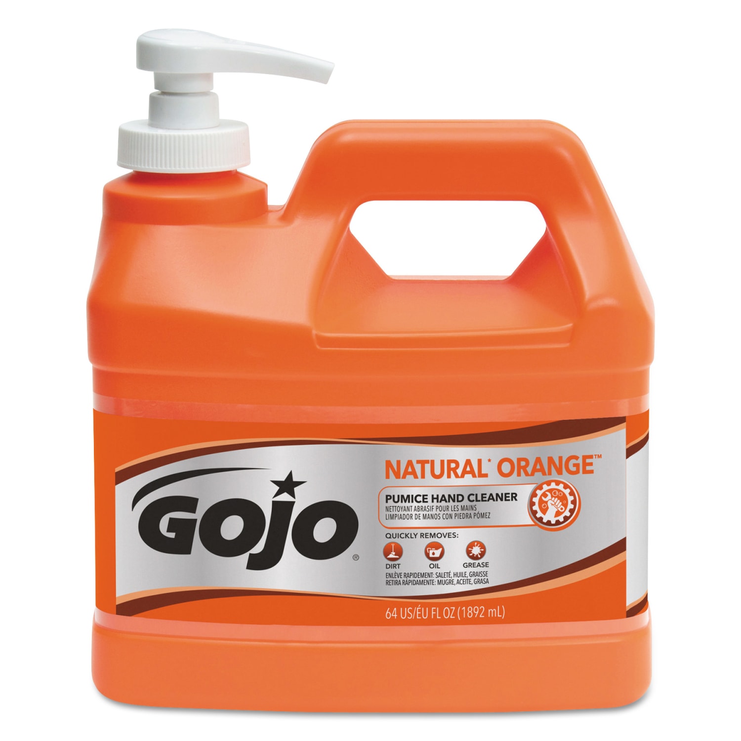 GOJO NATURAL ORANGE Pumice Hand Cleaner, Citrus Scent, 0.5 gal - Image 3