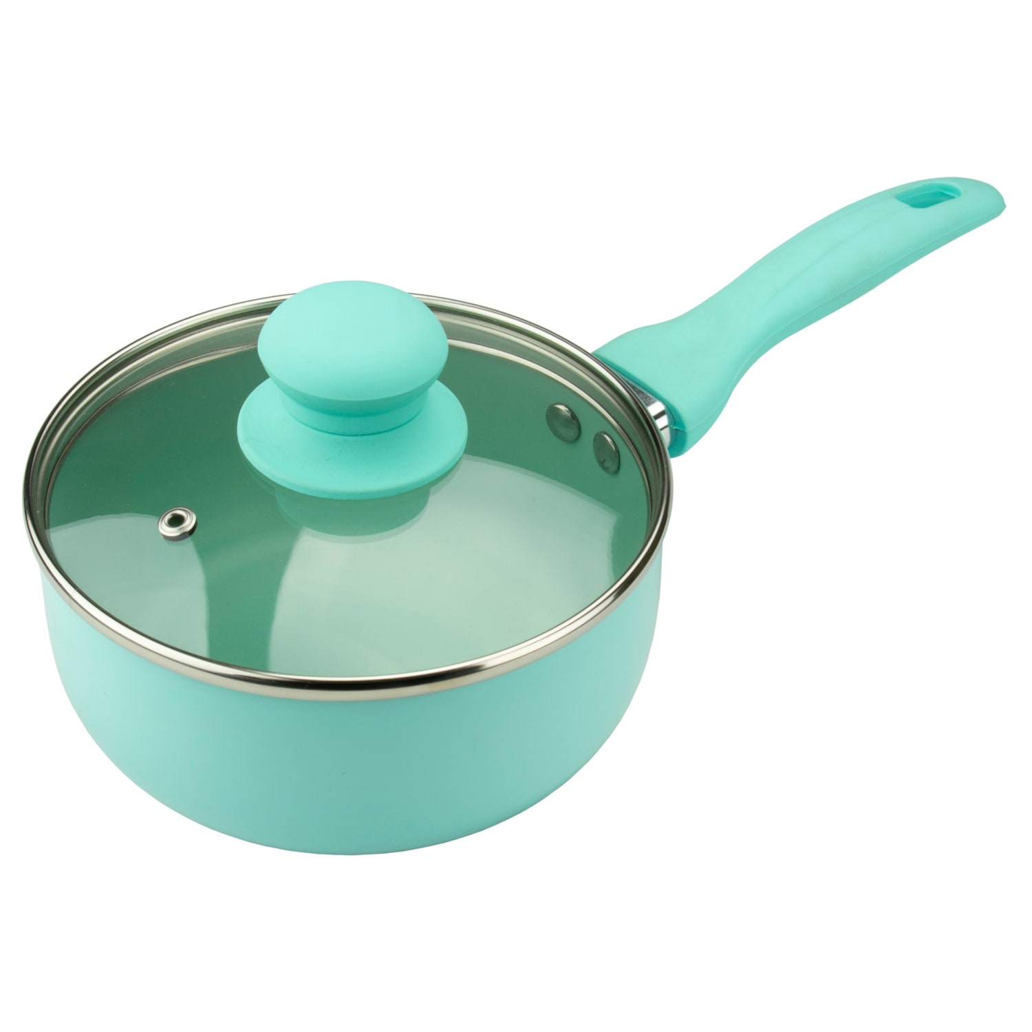 Brentwood 7-Piece Aluminum Non-Stick Cookware Set, Blue - Image 4