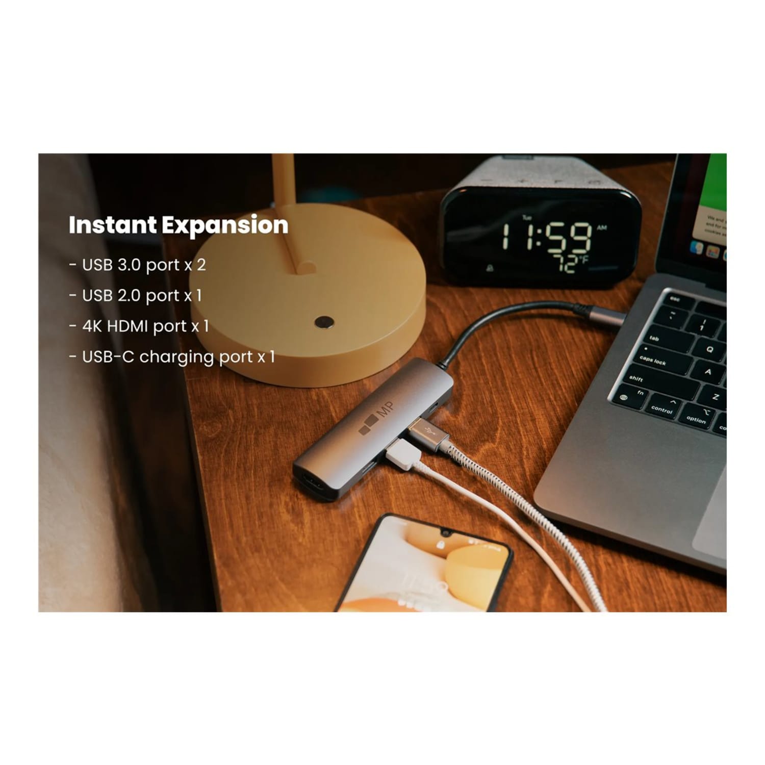 Mobile Pixels 5 in 1 USB-C Hub - Docking station - USB-C - HDMI - Image 5
