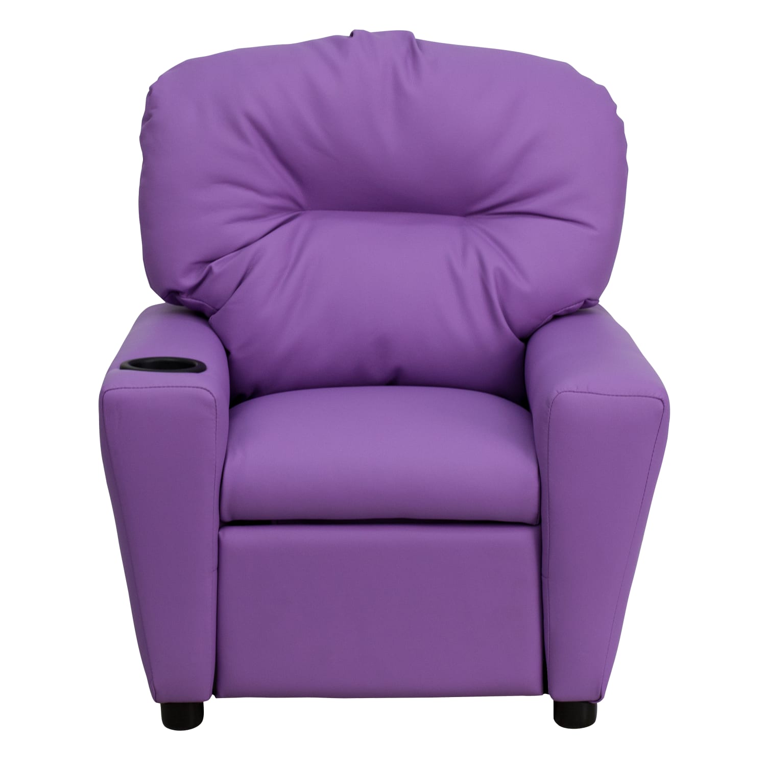 Flash Furniture Contemporary Kids Vinyl Recliner Accent Chair With Cup Holder Lavender PopularChairscom