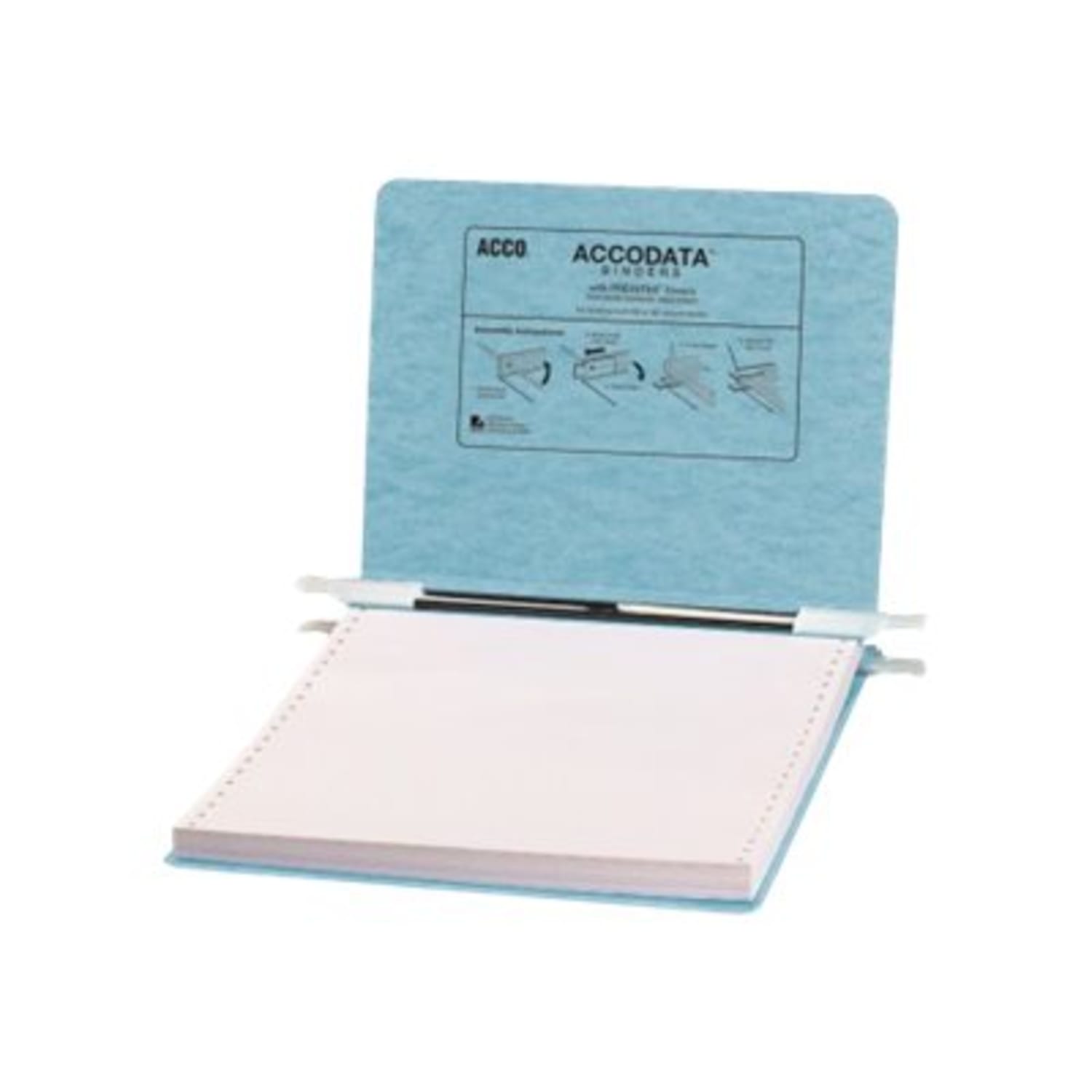 Wilson Jones Presstex Data Binder With Retractable Hooks, 60% Recycled, Light Blue - Image 3