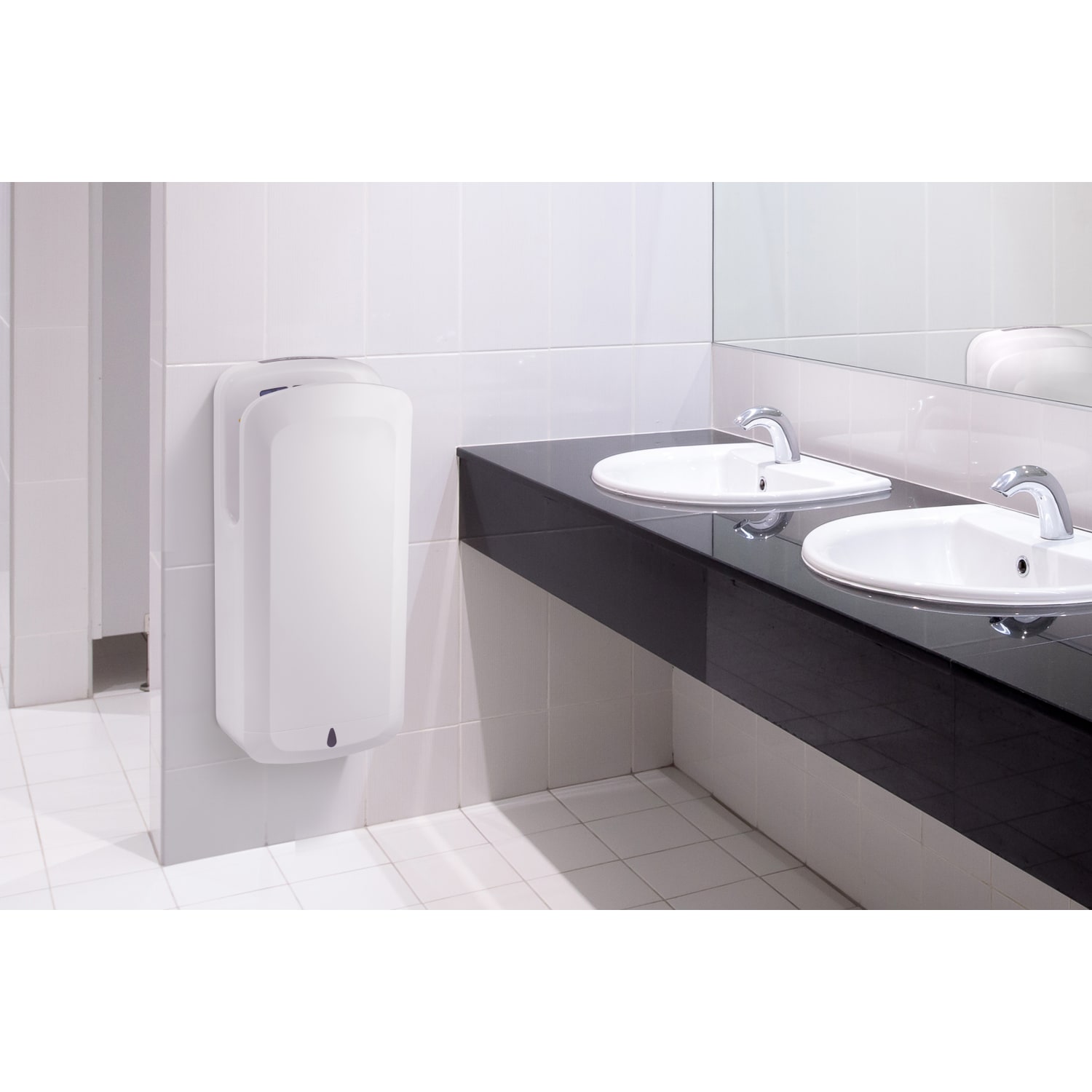 Alpine OAK High-Speed Commercial 120V Touchless Electric Hand Dryer, 27-1/2inH x 11-3/4inW x 7-1/4inD, White - Image 5