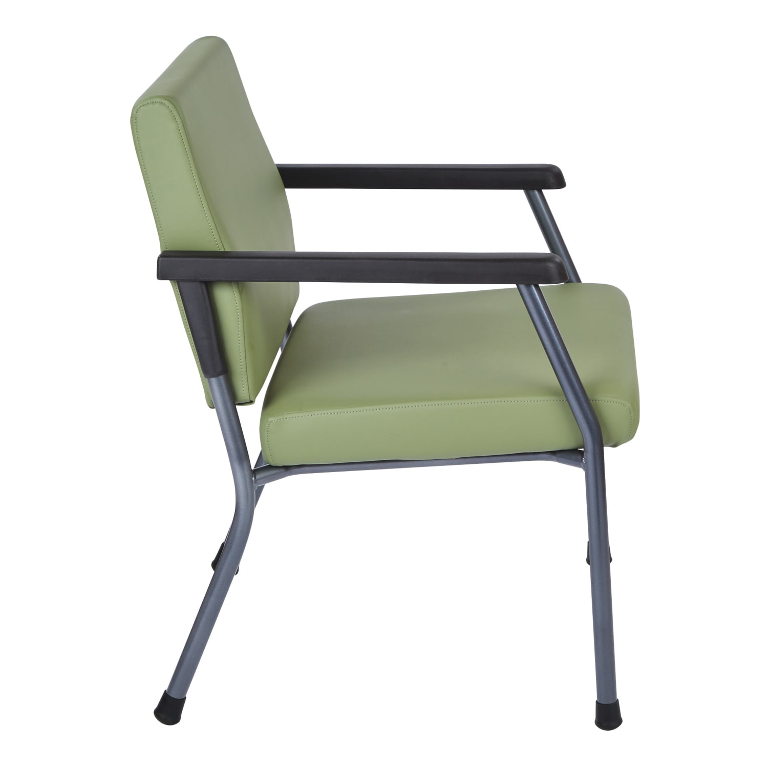 WorkSmart Bariatric Big & Tall Chair, Dillion Fabric With Arms, 400lb Capacity, Sage - Image 4