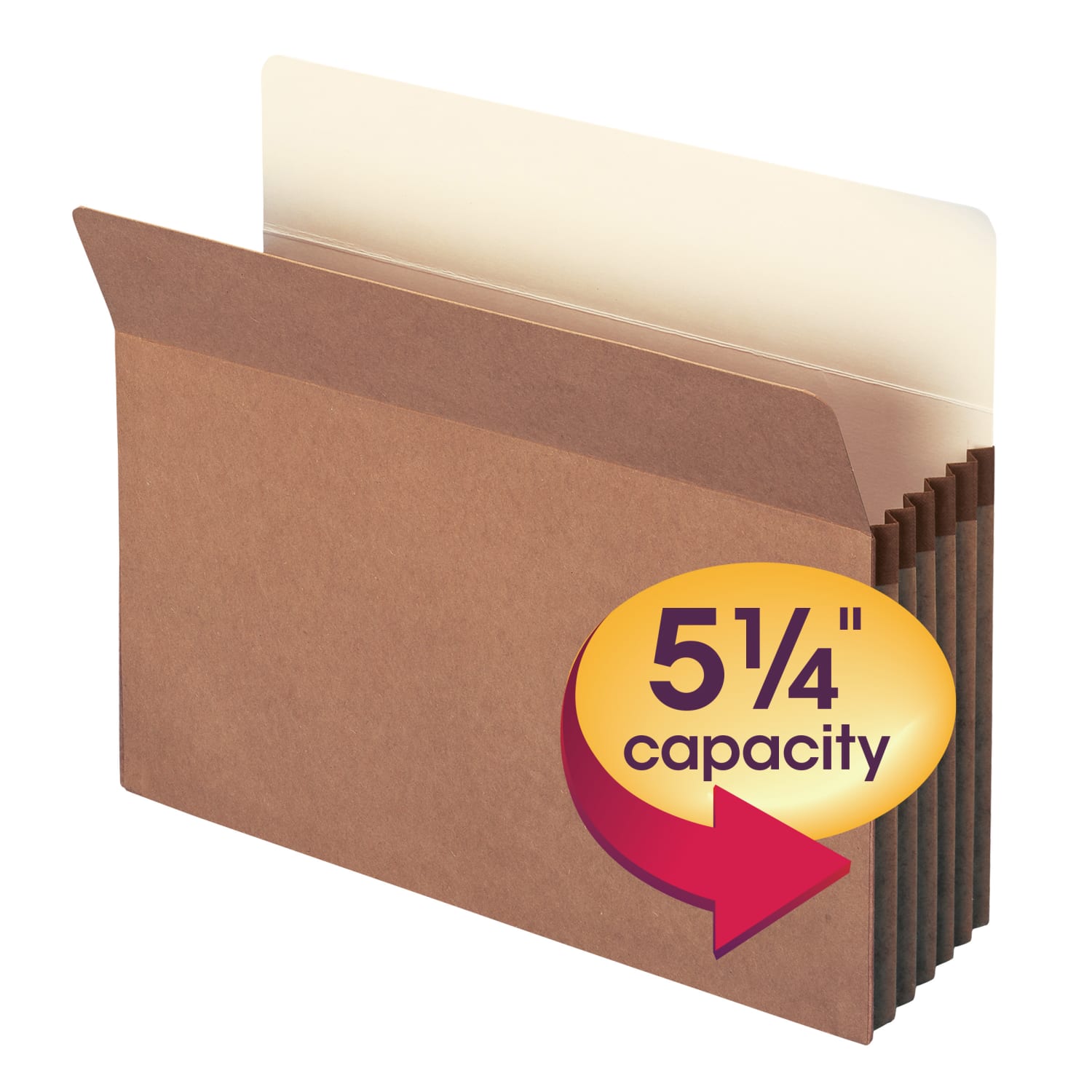 Smead Expanding File Pockets, 5 1/4in Expansion, 9 1/2in x 11 3/4in, 30% Recycled, Redrope, Pack Of 10 - Image 3