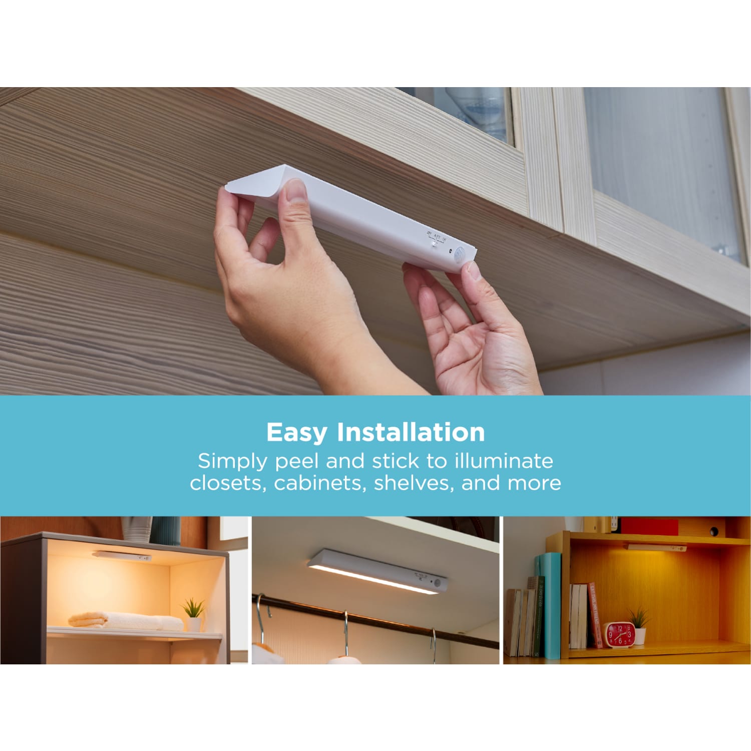 BLACK+DECKER PureOptics Battery-Operated Under Cabinet Light Bar, White - Image 3