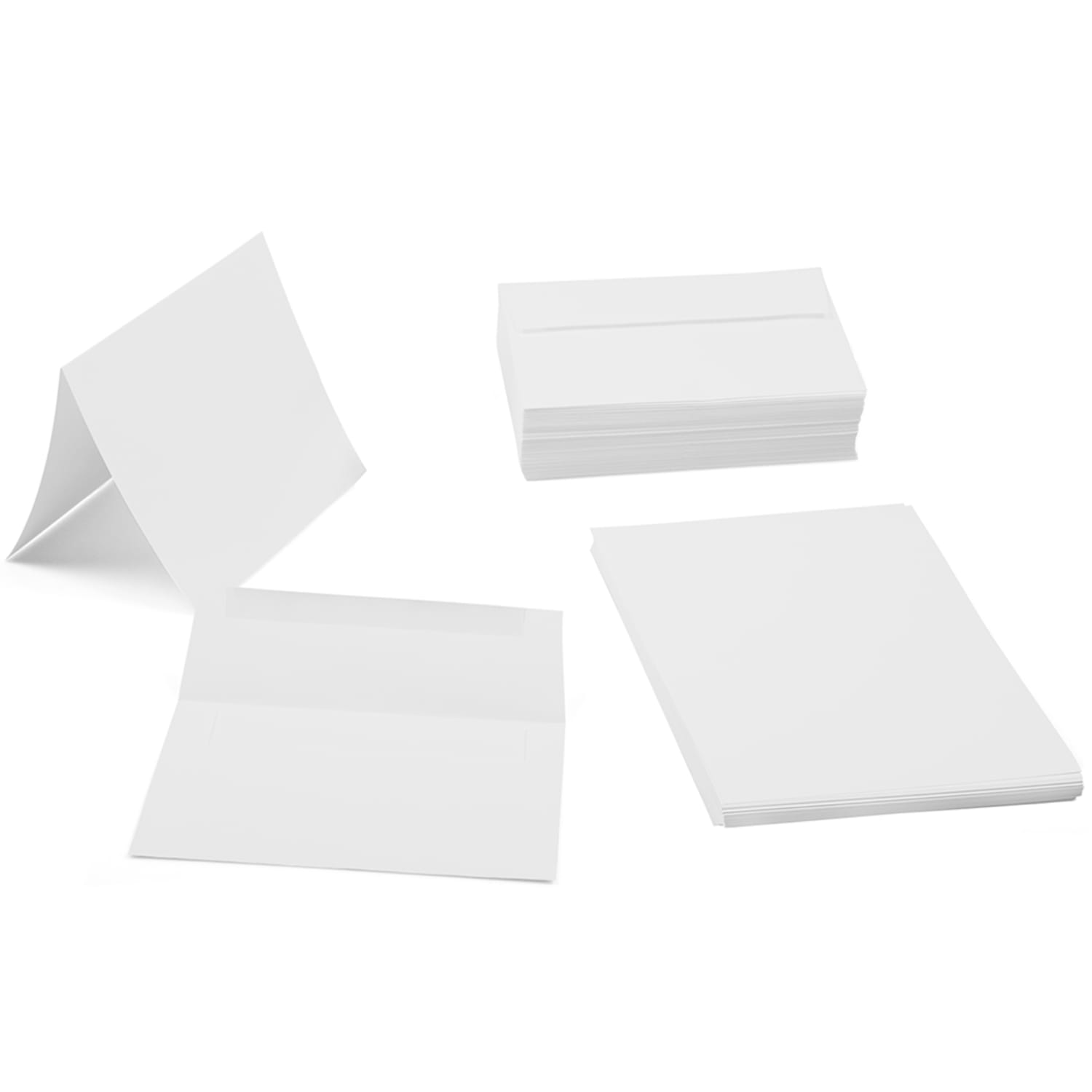 JAM Paper Stationery Set, 5 1/8in x 7in, Set Of 50 White Cards And 50 White Envelopes - Image 6