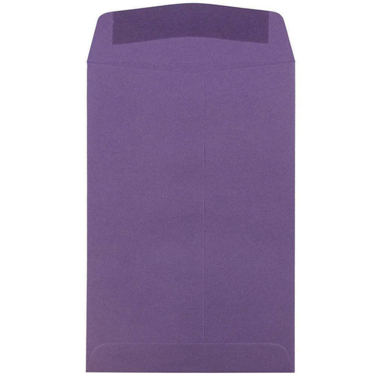 JAM Paper Open-End 6in x 9in Catalog Envelopes, Gummed Seal, Dark Purple, Pack Of 100 - Image 3
