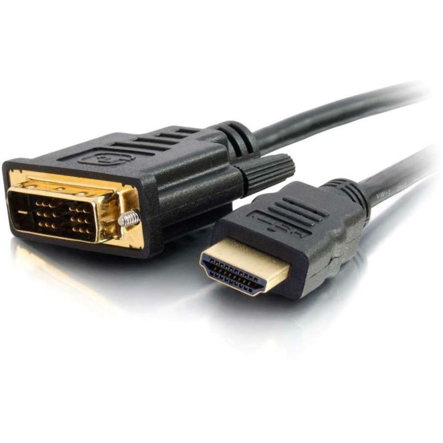 C2G 0.5m (1.6ft) HDMI to DVI Cable - HDMI to DVI-D Adapter Cable - 1080p - 1.64 ft DVI/HDMI Video Cable  - 42513