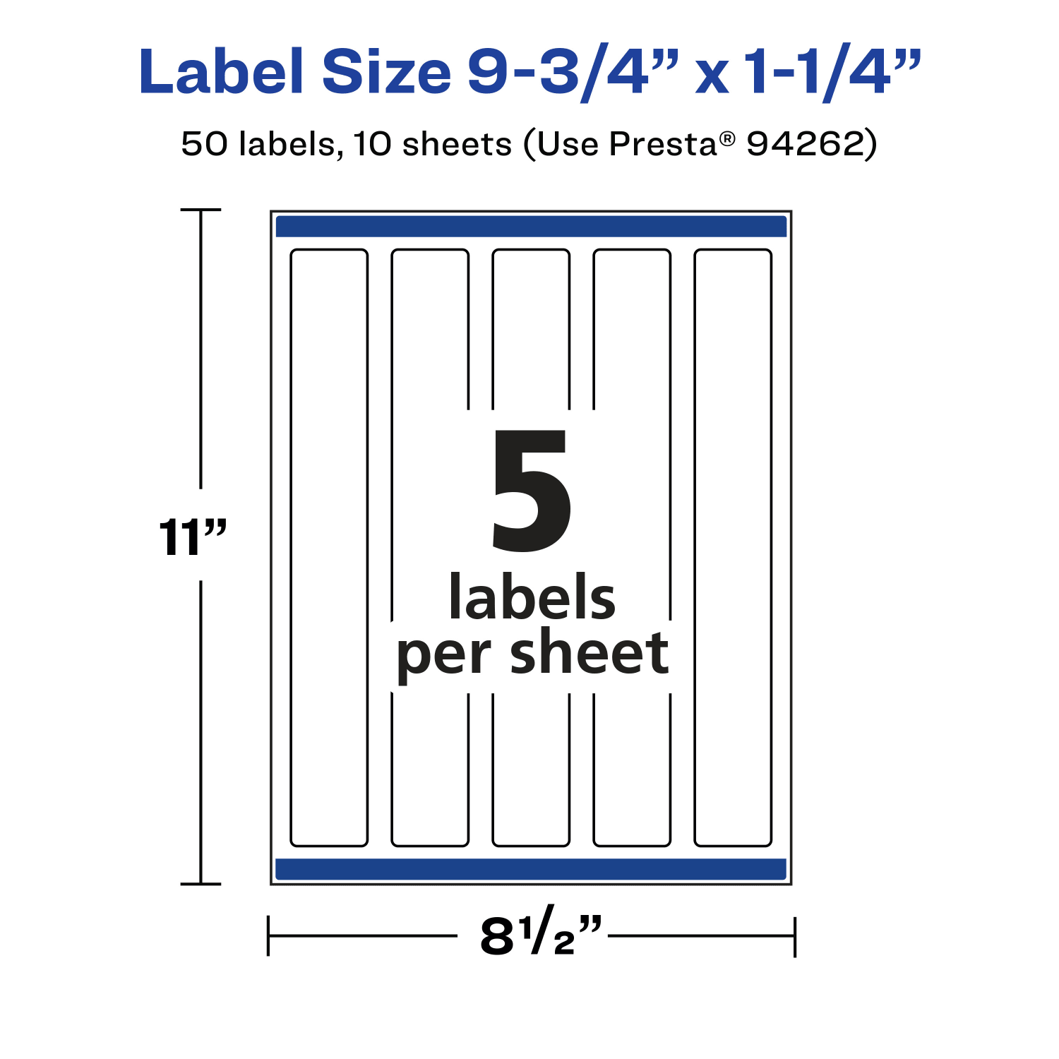 Avery Waterproof Permanent Labels With Sure Feed, 94262-WMF10, Rectangle, 9-3/4in x 1-1/4in, White, Pack Of 50 - Image 6