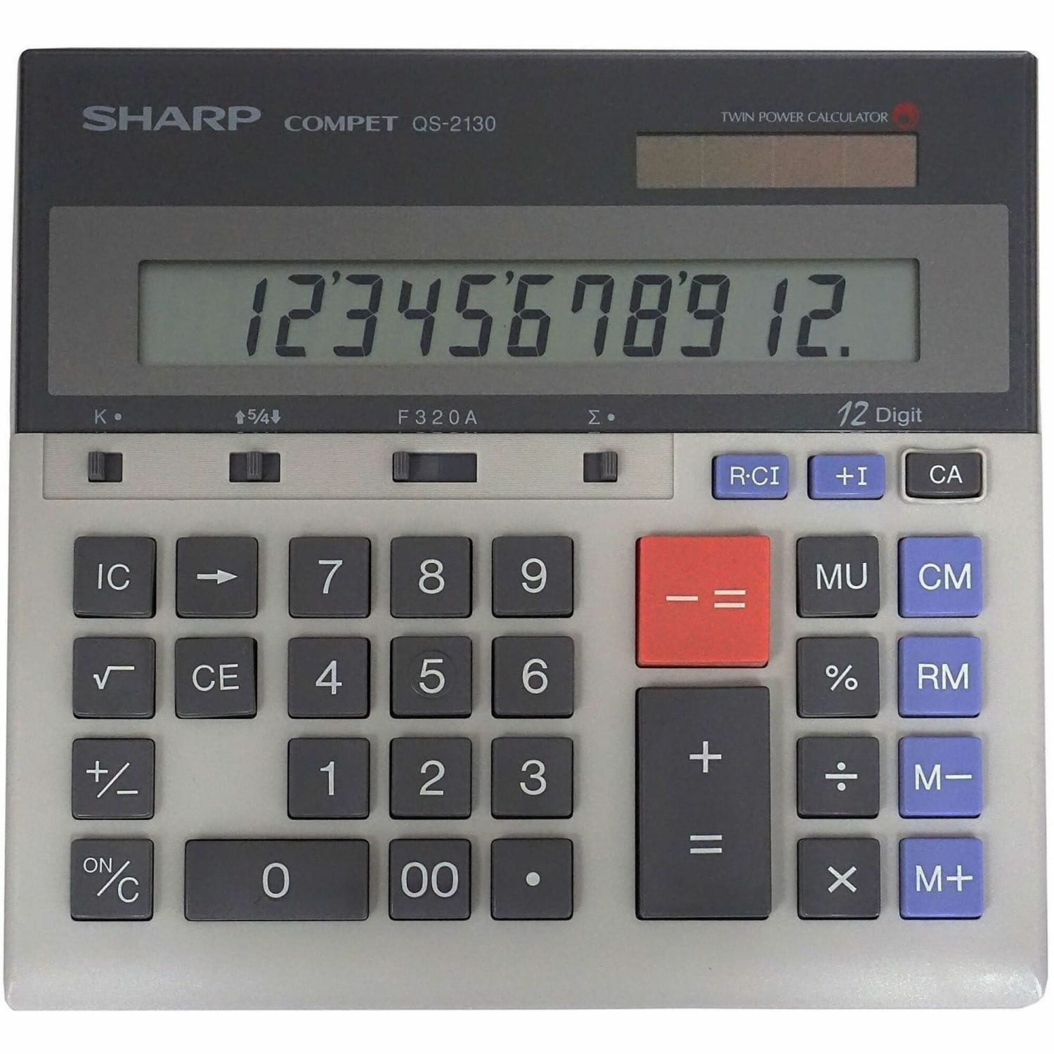 Sharp QS-2130 12-Digit Dual-Power Desktop Calculator - Image 3