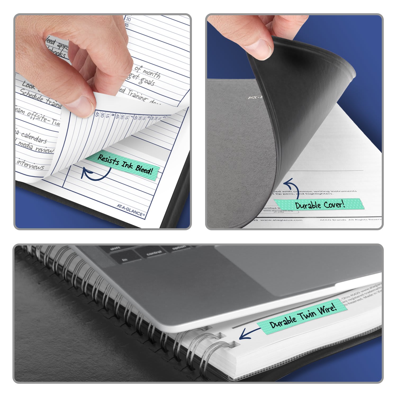 AT-A-GLANCE DayMinder 2027 Weekly Appointment Book Planner, Black, Large, 8in x 11in - Image 5