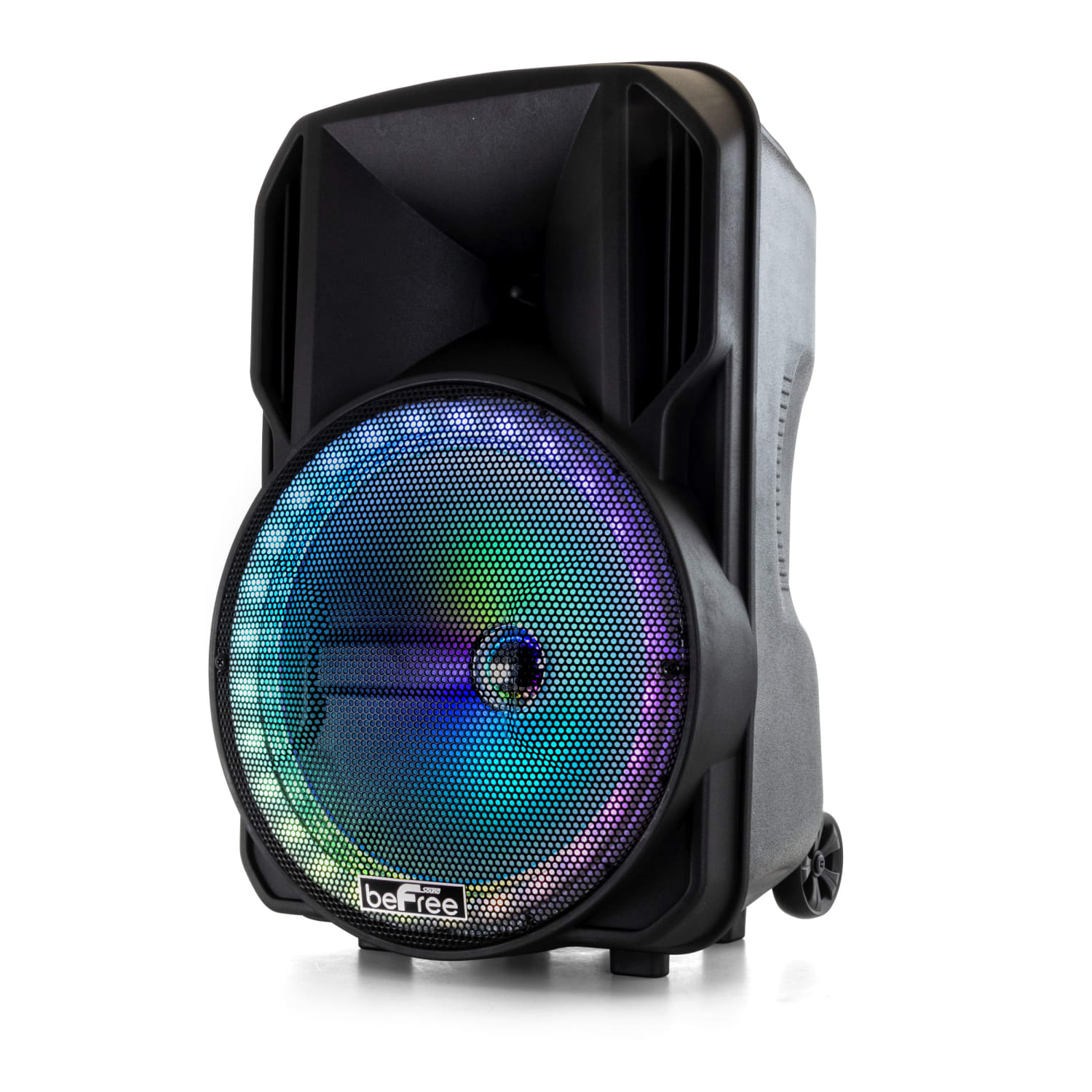 BeFree Sound Bluetooth Rechargeable Wireless PA Party Speaker With Reactive LEDs, Black - Image 4