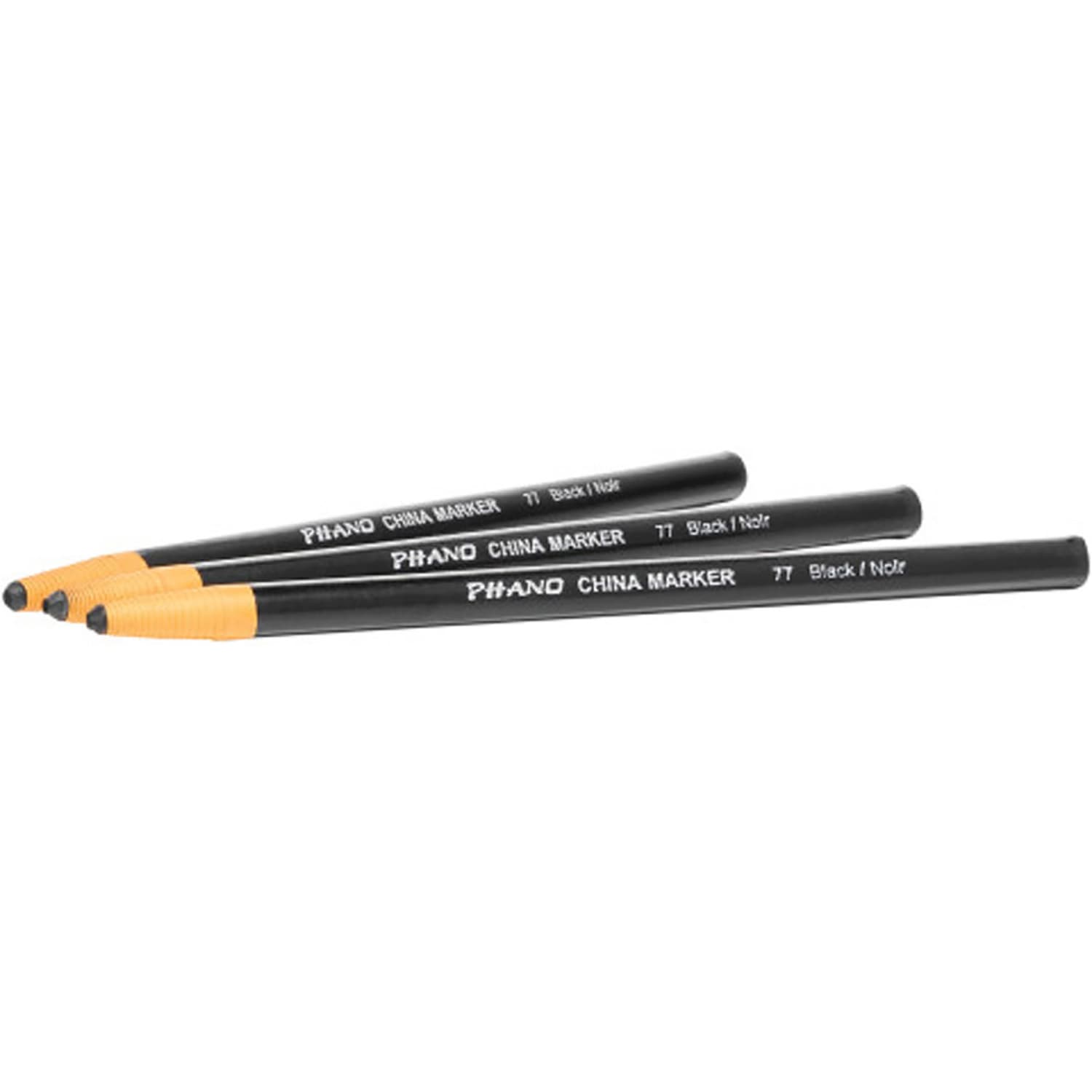 Dixon Phano China Markers, 24 Markers, Broad Point, Black Ink, 12 Markers Per Pack, Set Of 2 Packs - Image 3