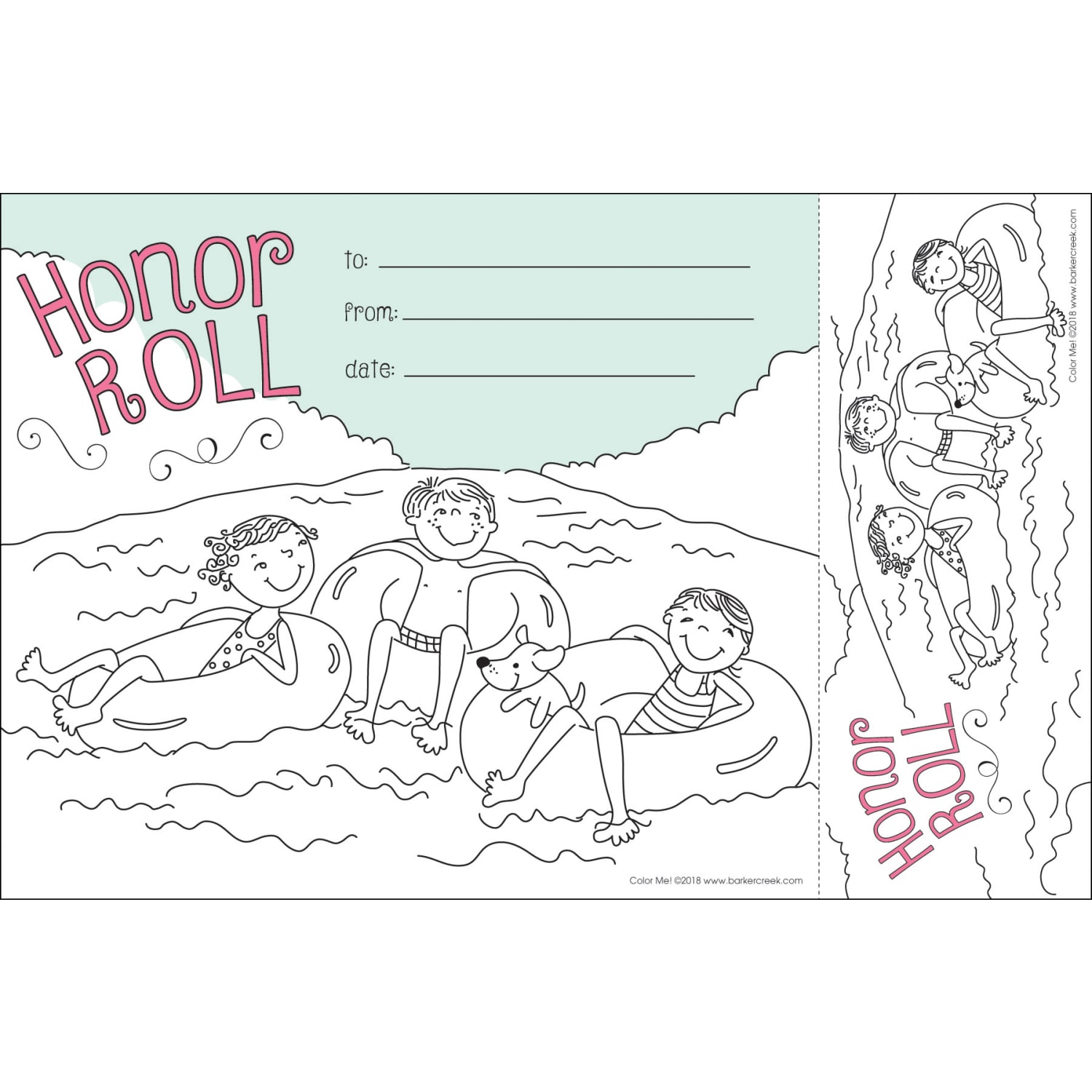 Barker Creek Color Me! Awards And Bookmarks Set, Honor Roll - Image 3