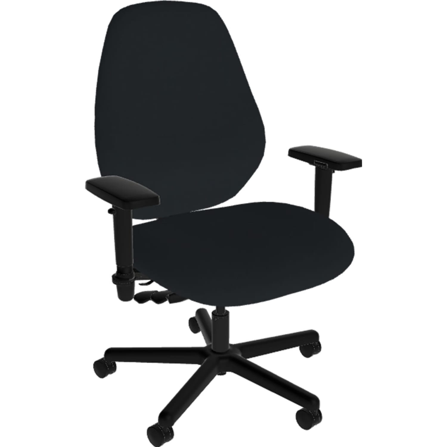 Sitmatic Goodfit Big And Tall Ergonomic Fabric High-Back Chair, Black, GU44MFPC1L21201