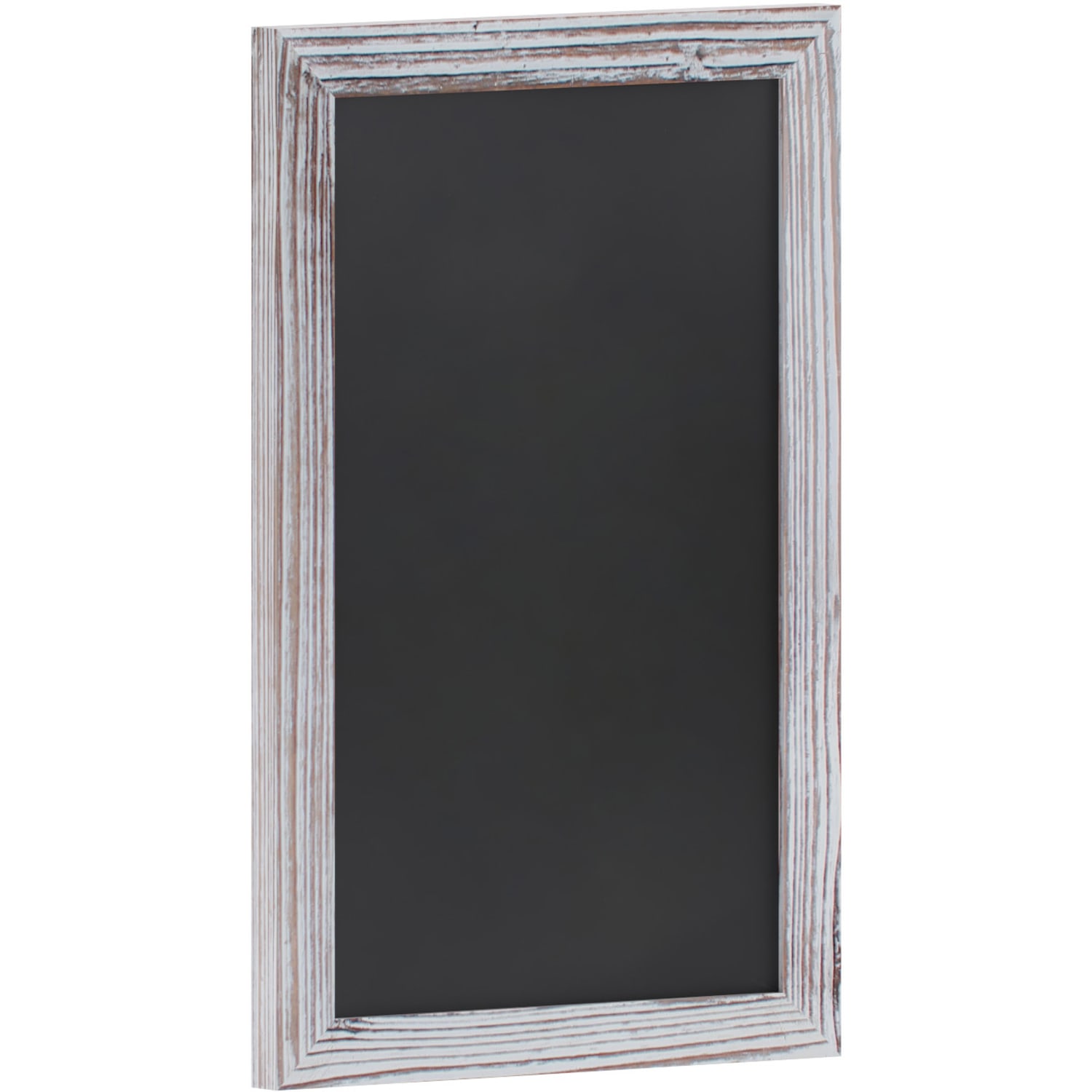 Flash Furniture Canterbury Magnetic Wall-Mount Chalkboard Sign With Eraser, Porcelain Steel, 17inH x 11inW x 3/4inD, White Washed Wood Frame - Image 3