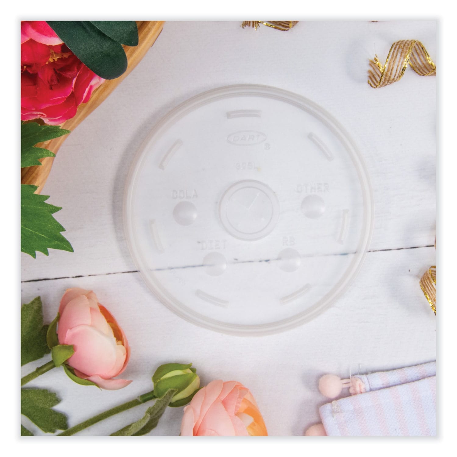 Dart Lids For Foam Cups And Containers, Fits 32-44 Oz Cups, Clear, Carton Of 1,000 Lids - Image 3