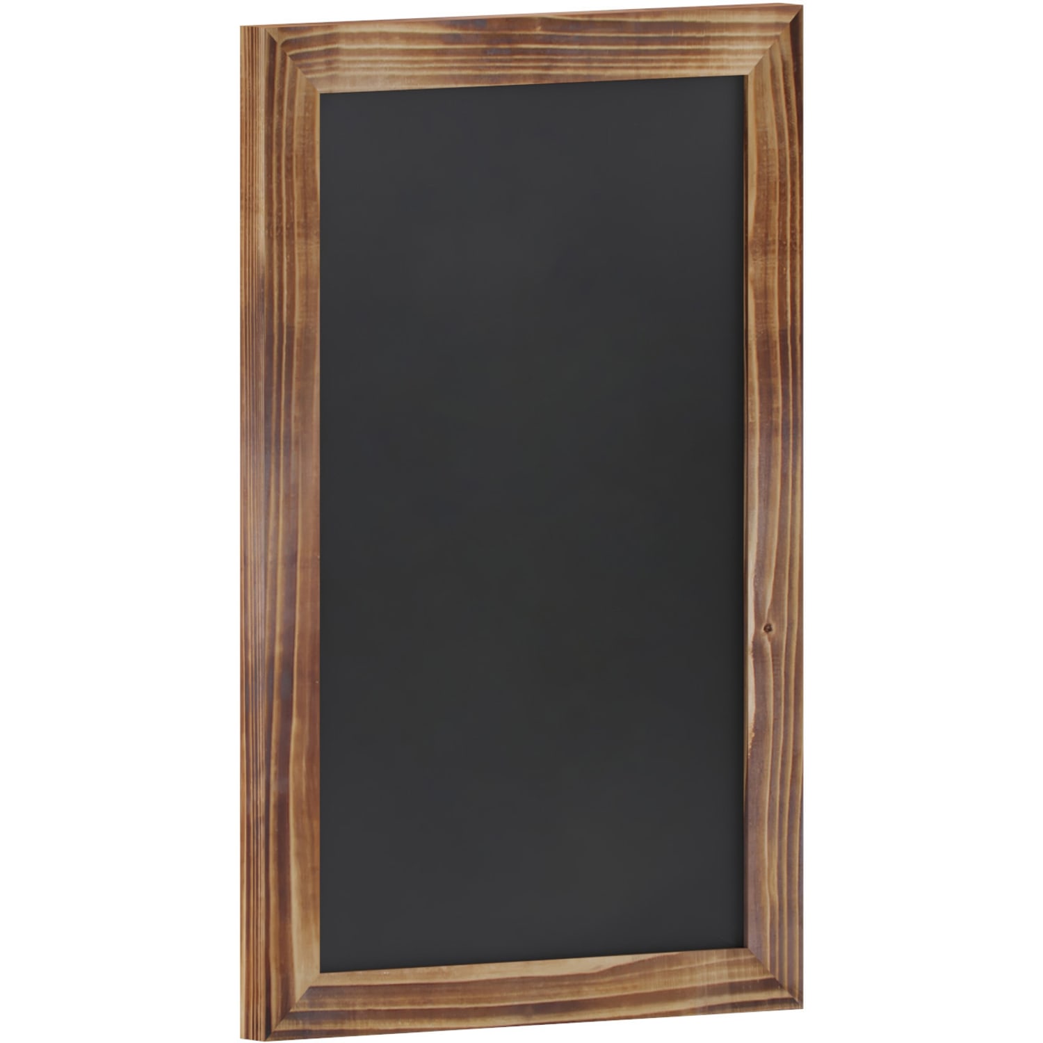 Flash Furniture Canterbury Magnetic Wall-Mount Chalkboard Sign With Eraser, Porcelain Steel, 17inH x 11inW x 3/4inD, Torched Brown Wood Frame - Image 3