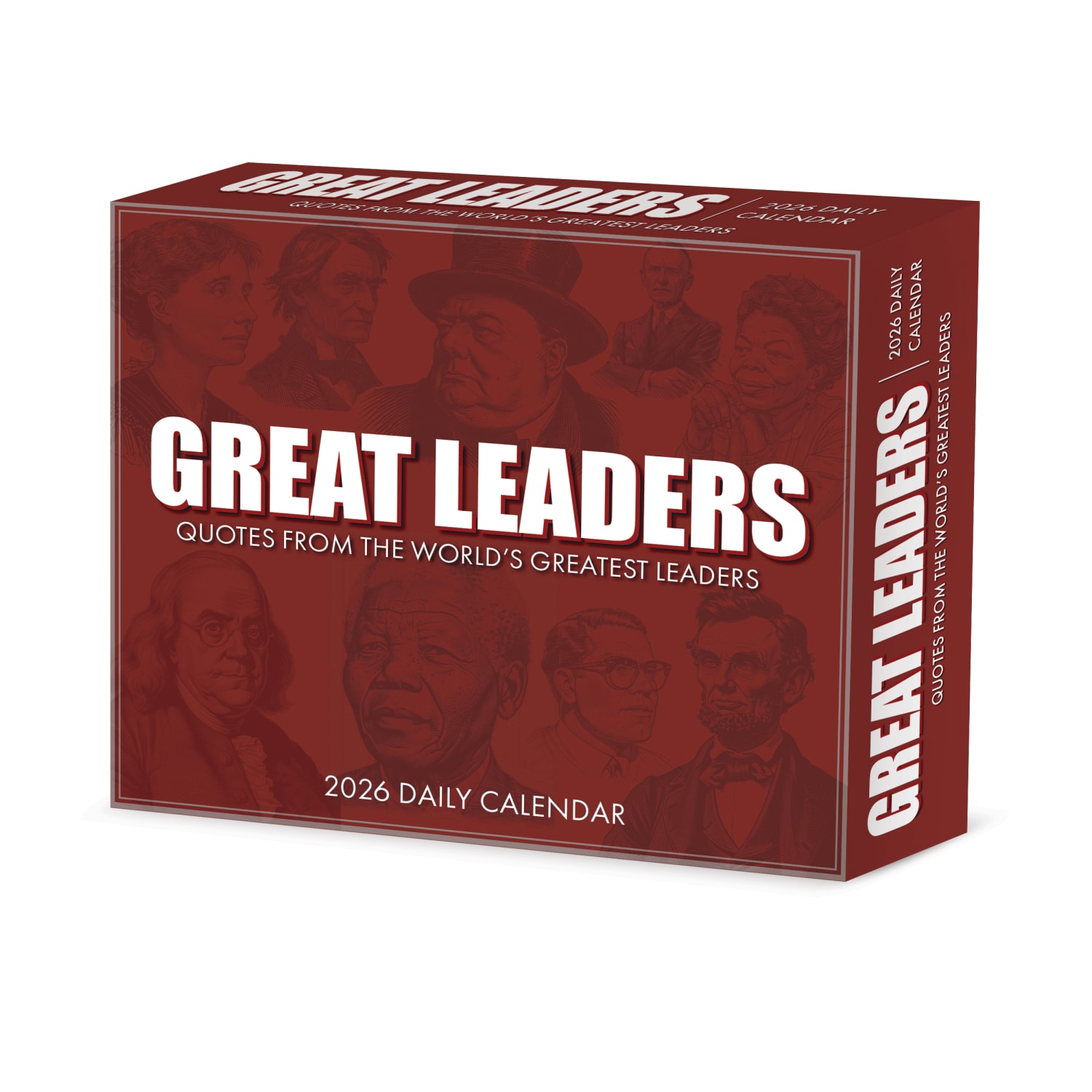 2026 Willow Creek Press Page-A-Day Daily Desk Calendar, 6-1/4in x 5-1/2in, Great Leaders, Greatest Quotes, January To December, 54208