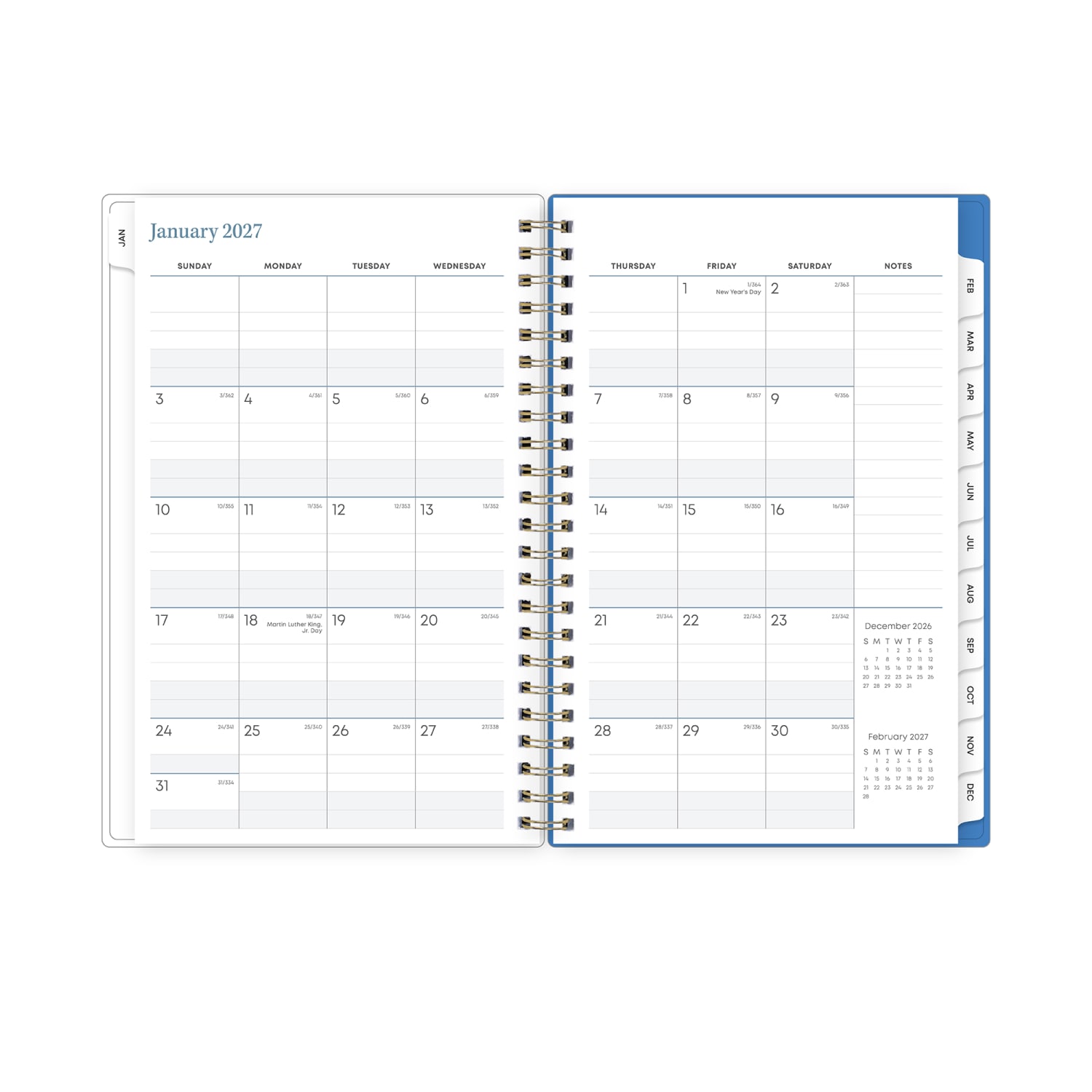 2027 Blue Sky Baritza Weekly/Monthly Planning Calendar, 5x8, 0%, Smooth Frosted PP, Jan-Dec, RY27 - Image 4