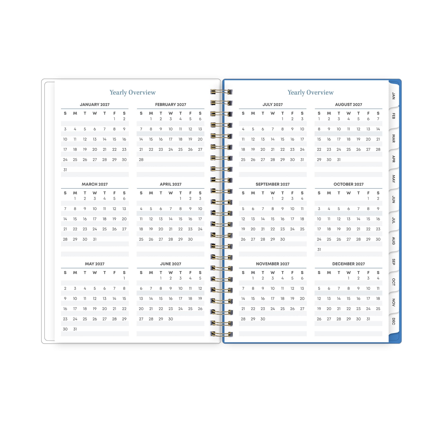2027 Blue Sky Baritza Weekly/Monthly Planning Calendar, 5x8, 0%, Smooth Frosted PP, Jan-Dec, RY27 - Image 5