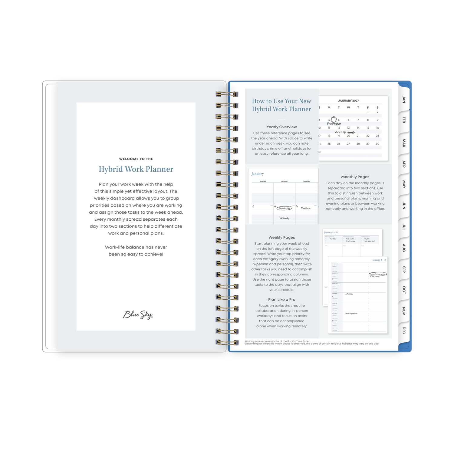 2027 Blue Sky Baritza Weekly/Monthly Planning Calendar, 5x8, 0%, Smooth Frosted PP, Jan-Dec, RY27 - Image 6