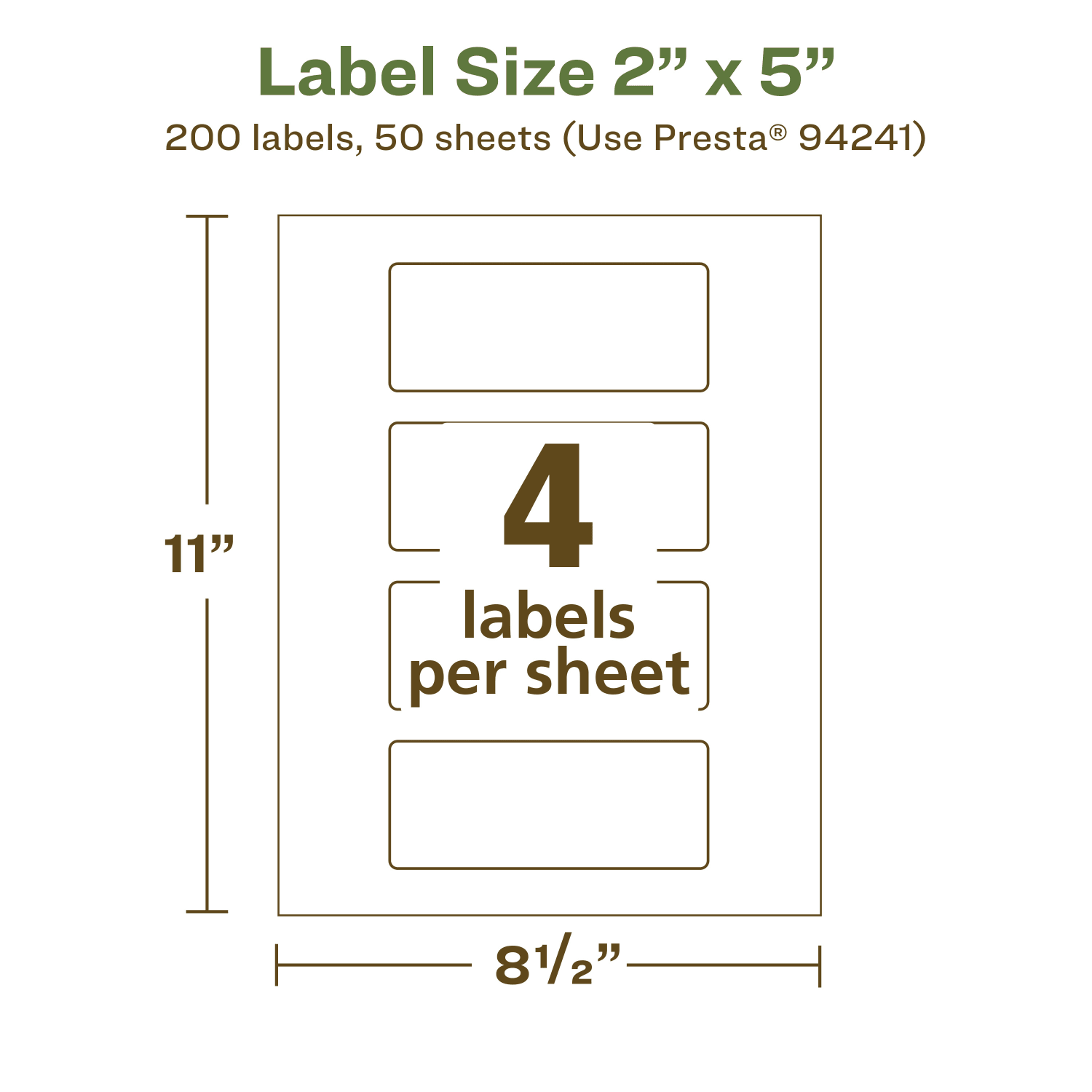 Avery Recycled Paper Labels, 94241-EWMP50, Rectangle, 2in x 5in, White, Pack Of 200 - Image 6