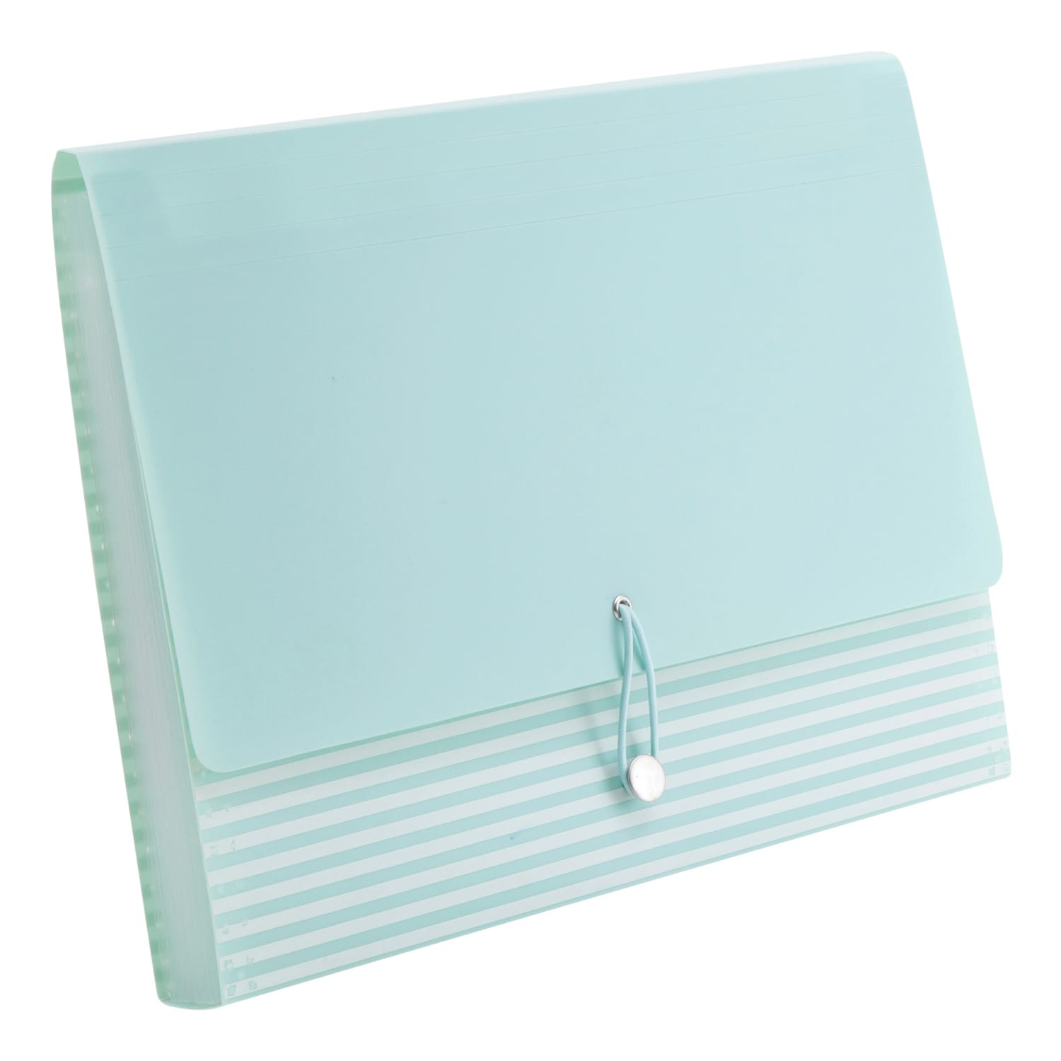 Realspace 13-Pocket Poly Expanding File Folder, Letter Size, 13in Expansion, Blue/White - Image 3
